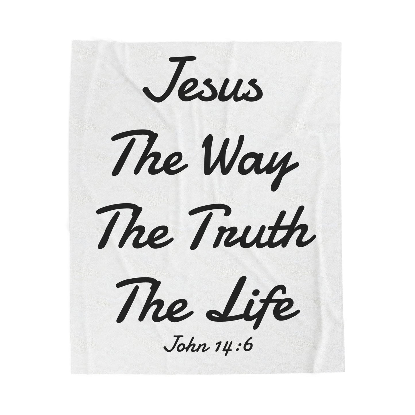 Velveteen Plush Blanket - John 14:6