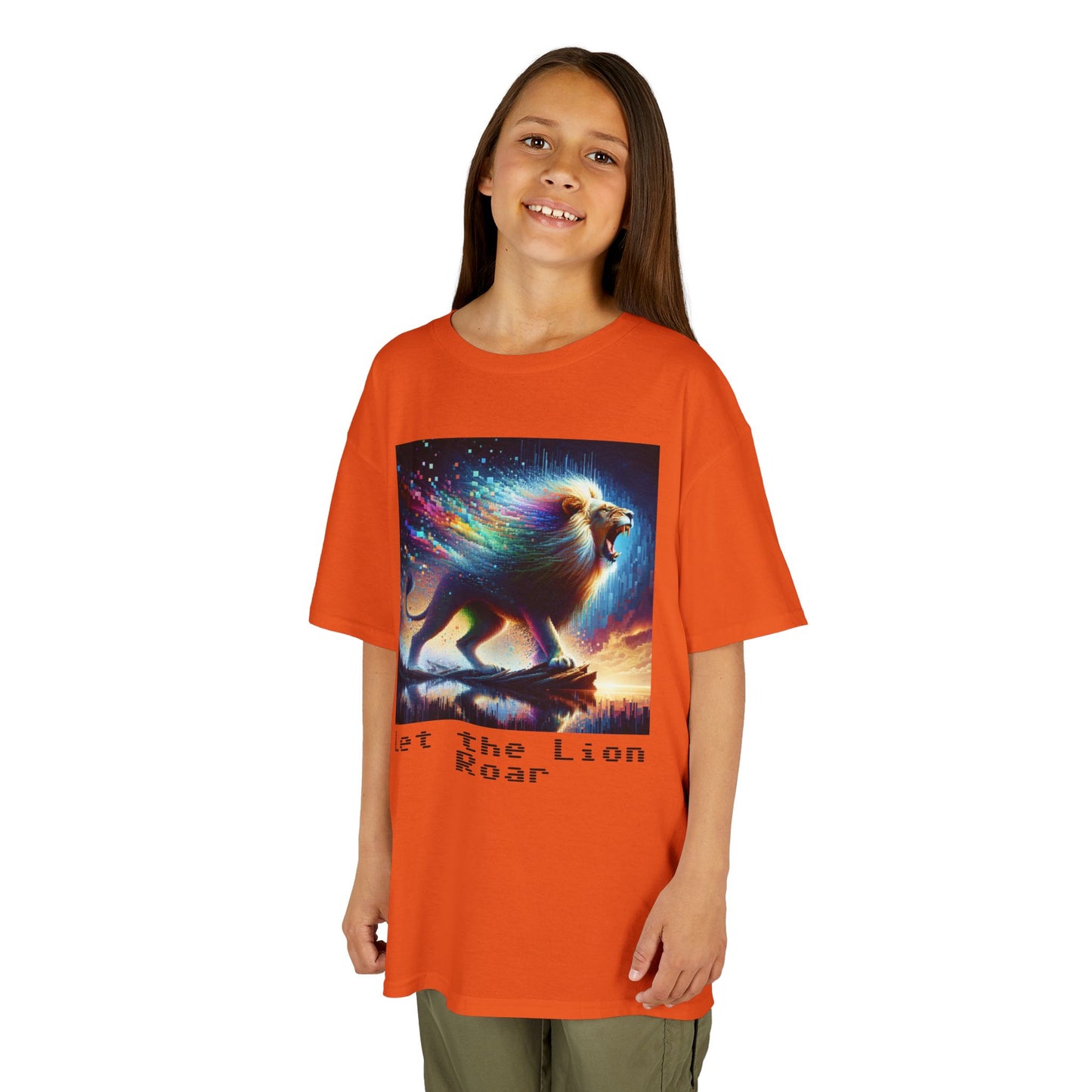 Kids Heavy Cotton™ Tee - Let the lion roar