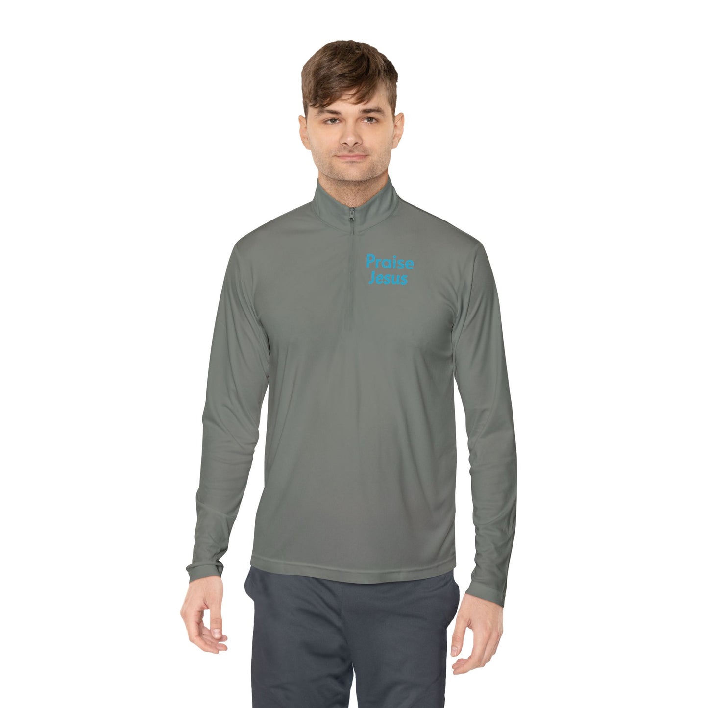 Unisex Quarter-Zip Pullover - Praise Jesus