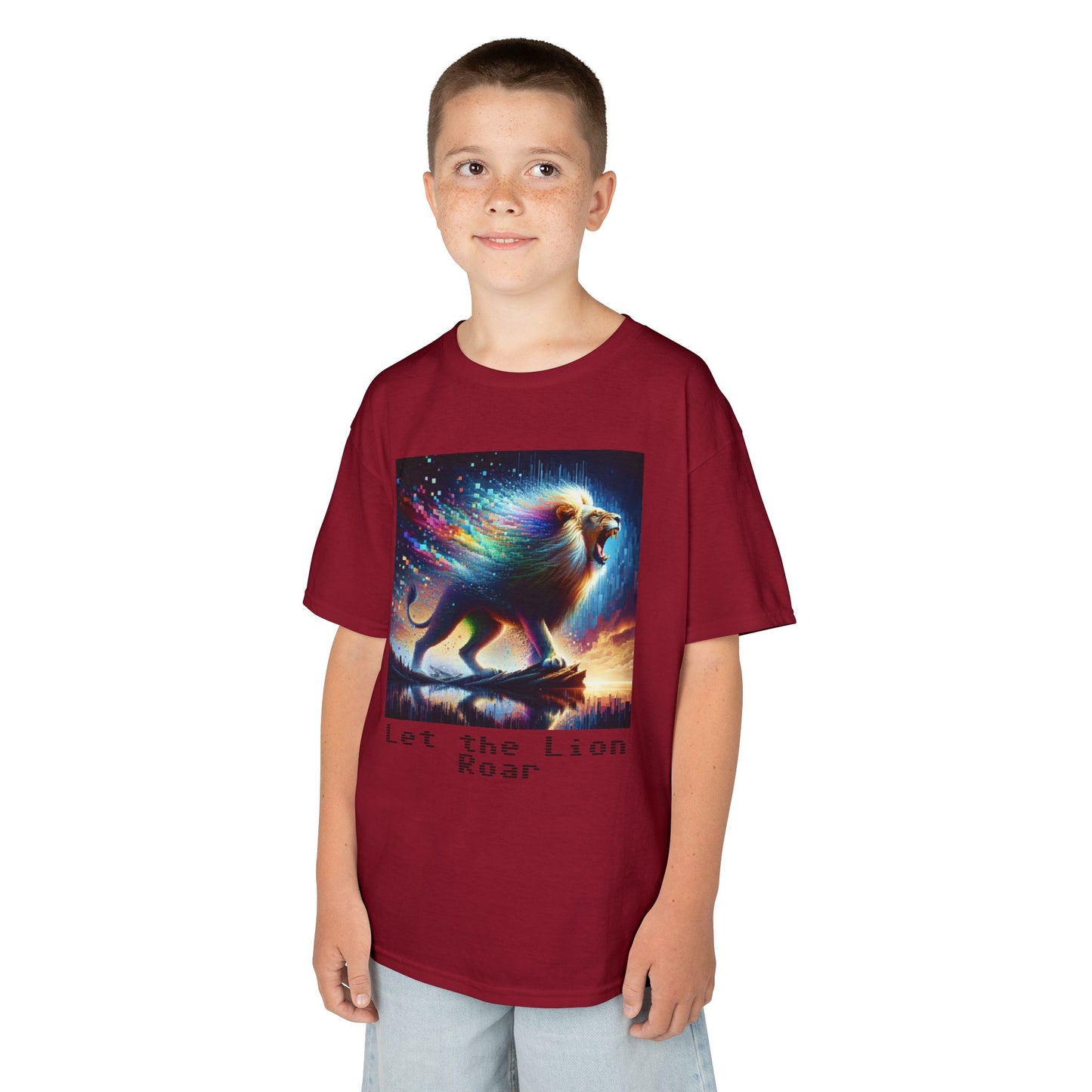 Kids Heavy Cotton™ Tee - Let the lion roar