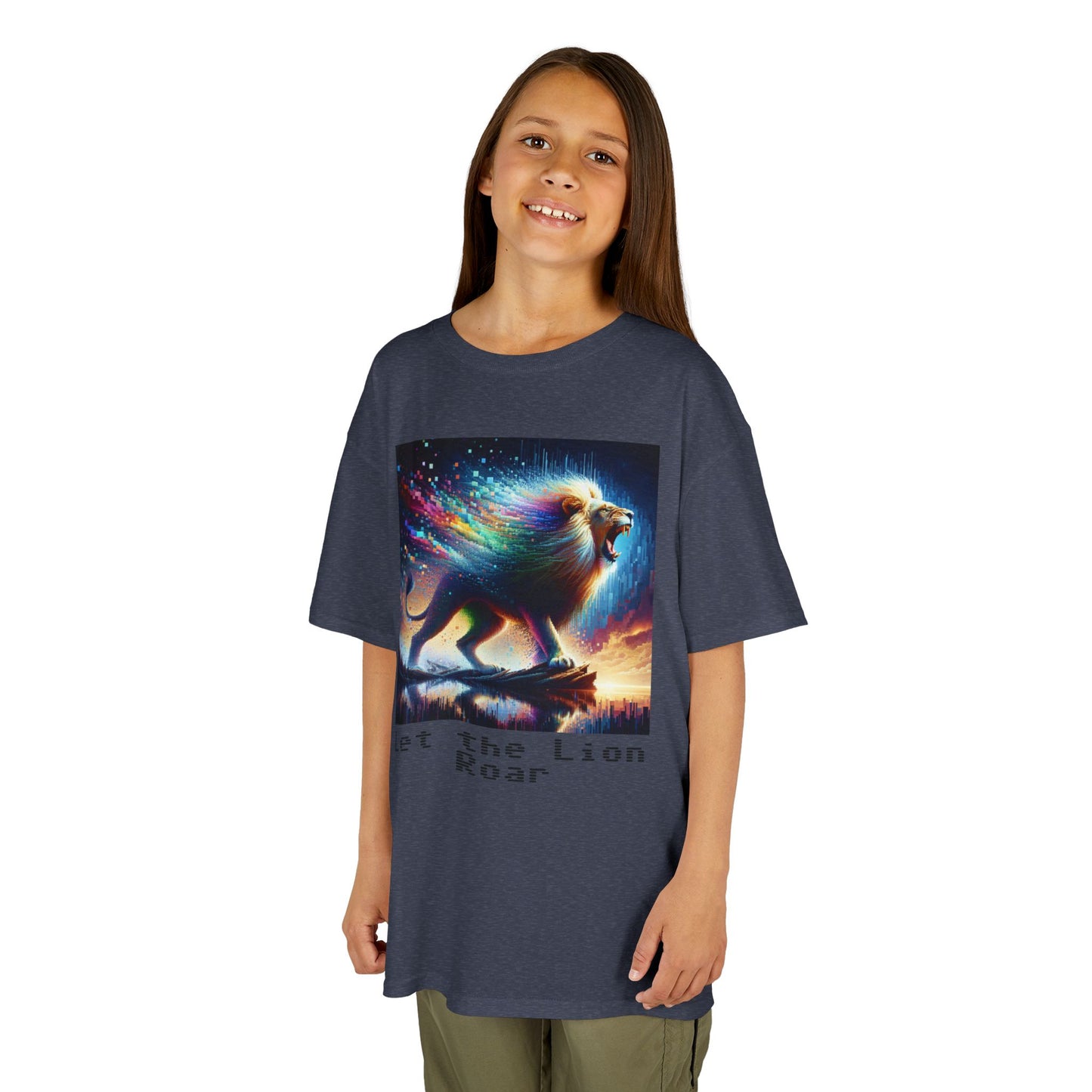 Kids Heavy Cotton™ Tee - Let the lion roar