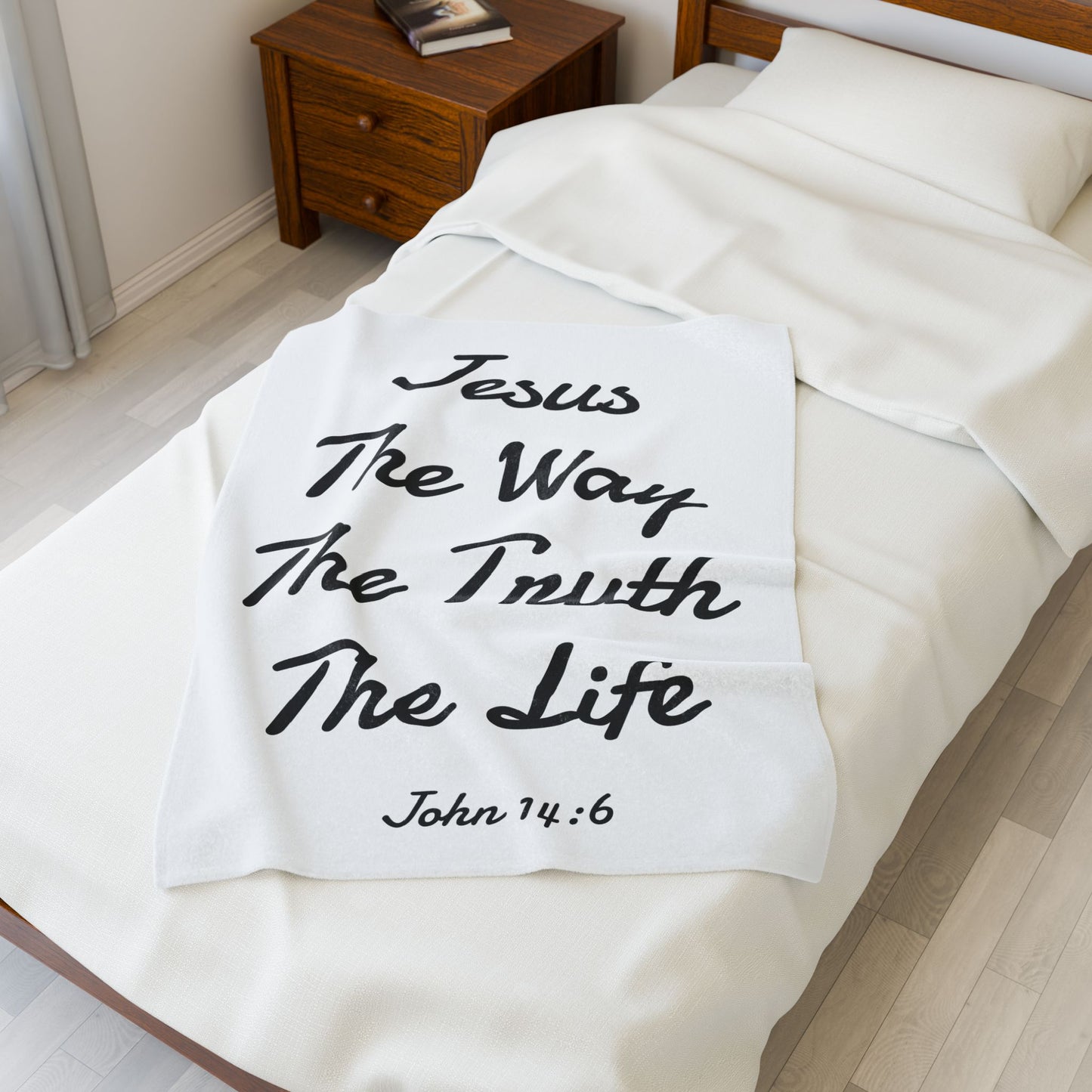 Velveteen Plush Blanket - John 14:6