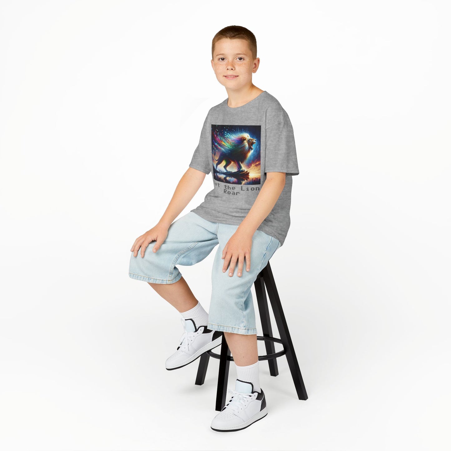 Kids Heavy Cotton™ Tee - Let the lion roar