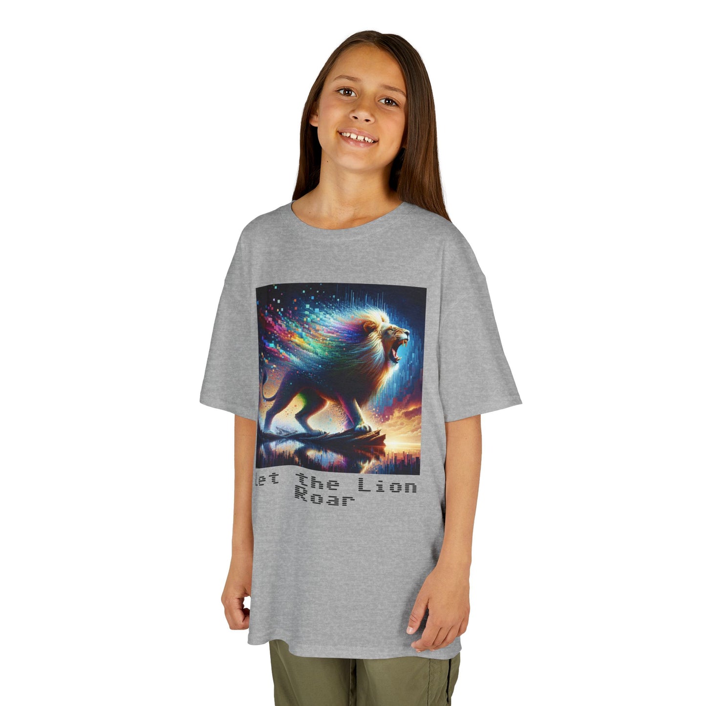 Kids Heavy Cotton™ Tee - Let the lion roar