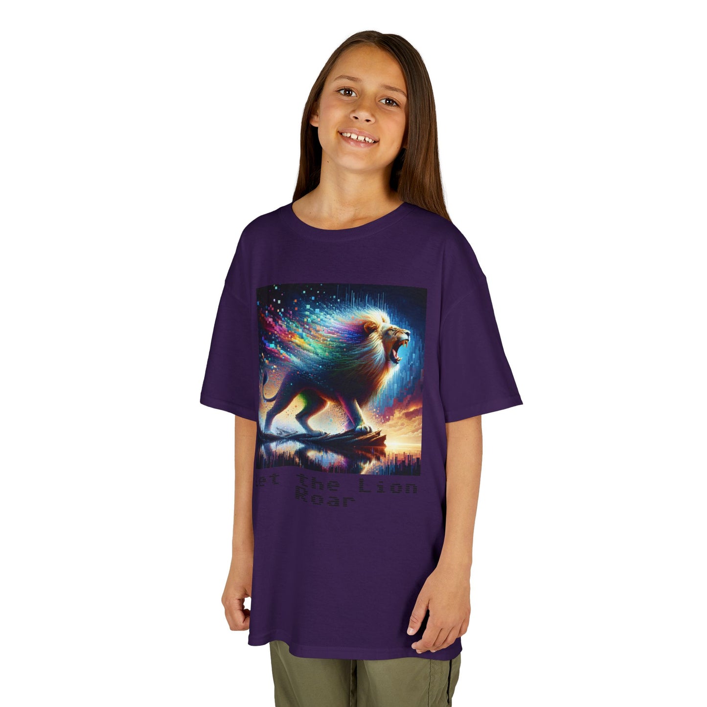 Kids Heavy Cotton™ Tee - Let the lion roar