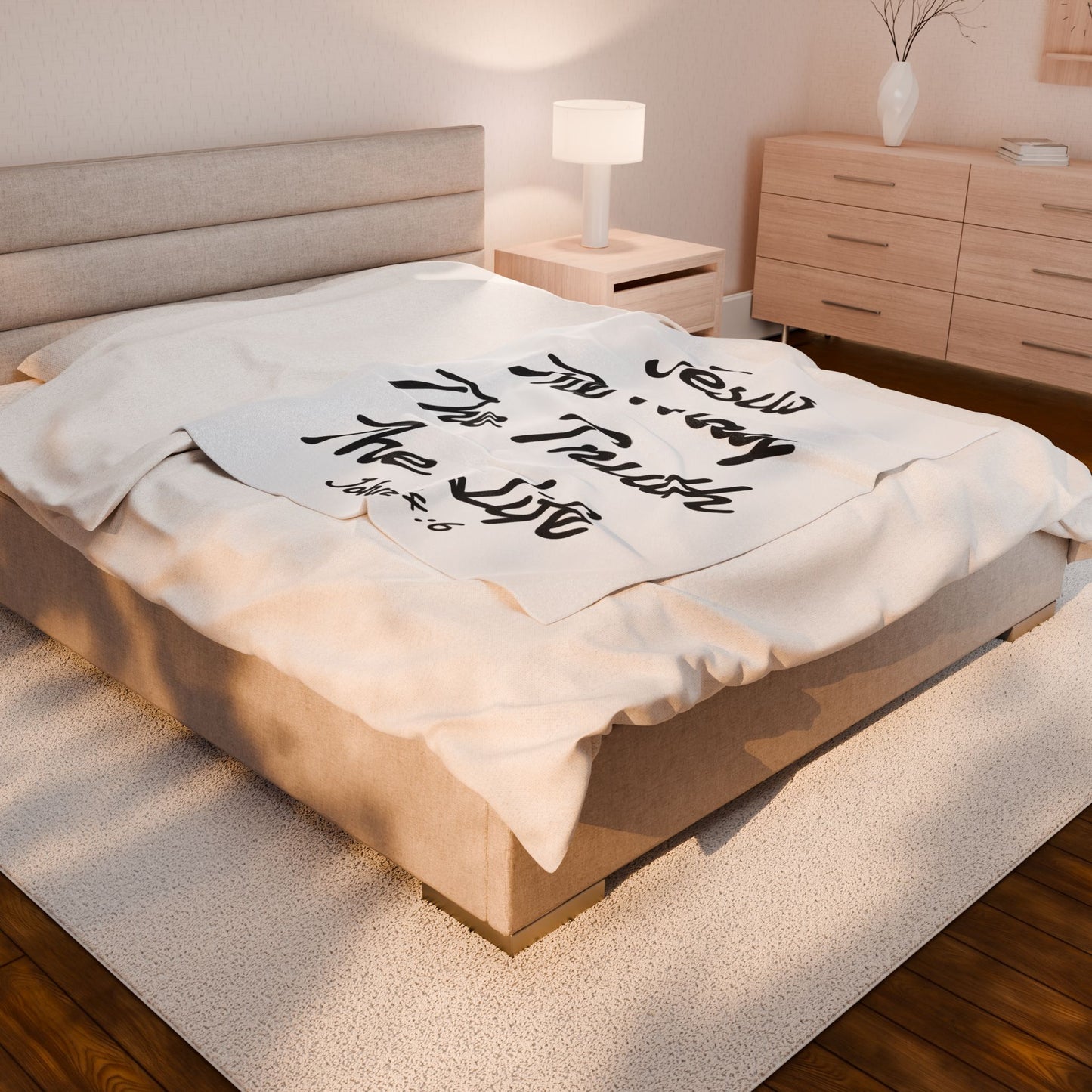 Velveteen Plush Blanket - John 14:6