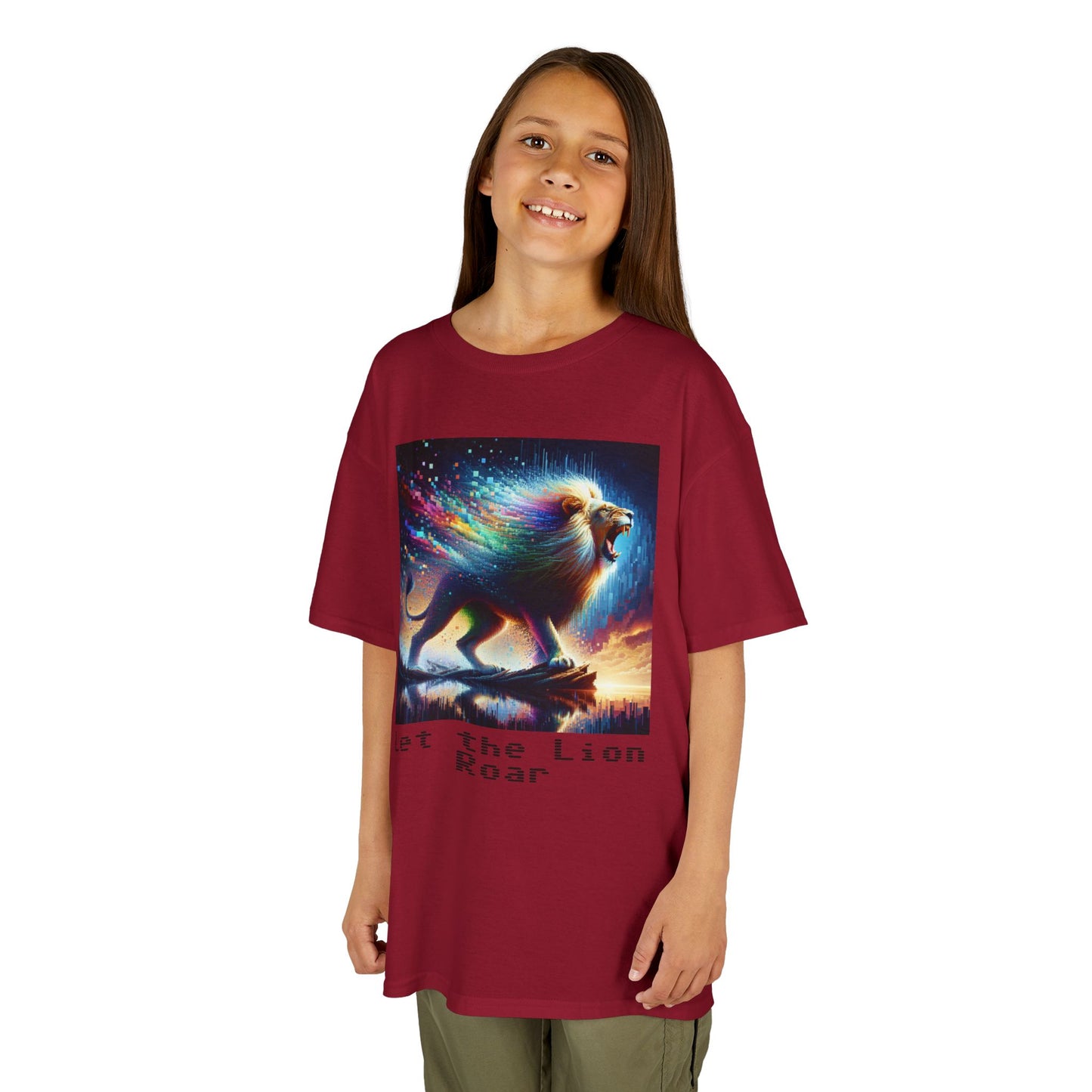Kids Heavy Cotton™ Tee - Let the lion roar