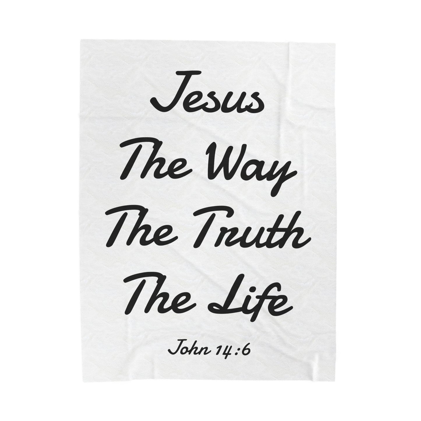 Velveteen Plush Blanket - John 14:6