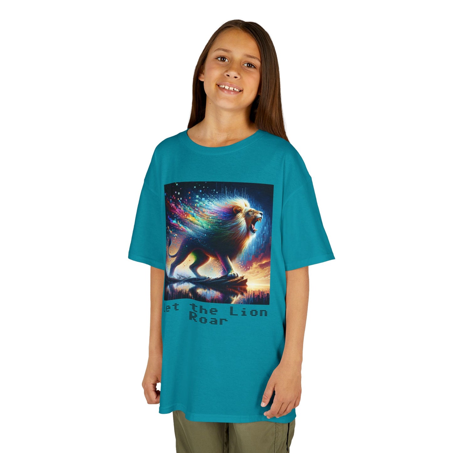 Kids Heavy Cotton™ Tee - Let the lion roar