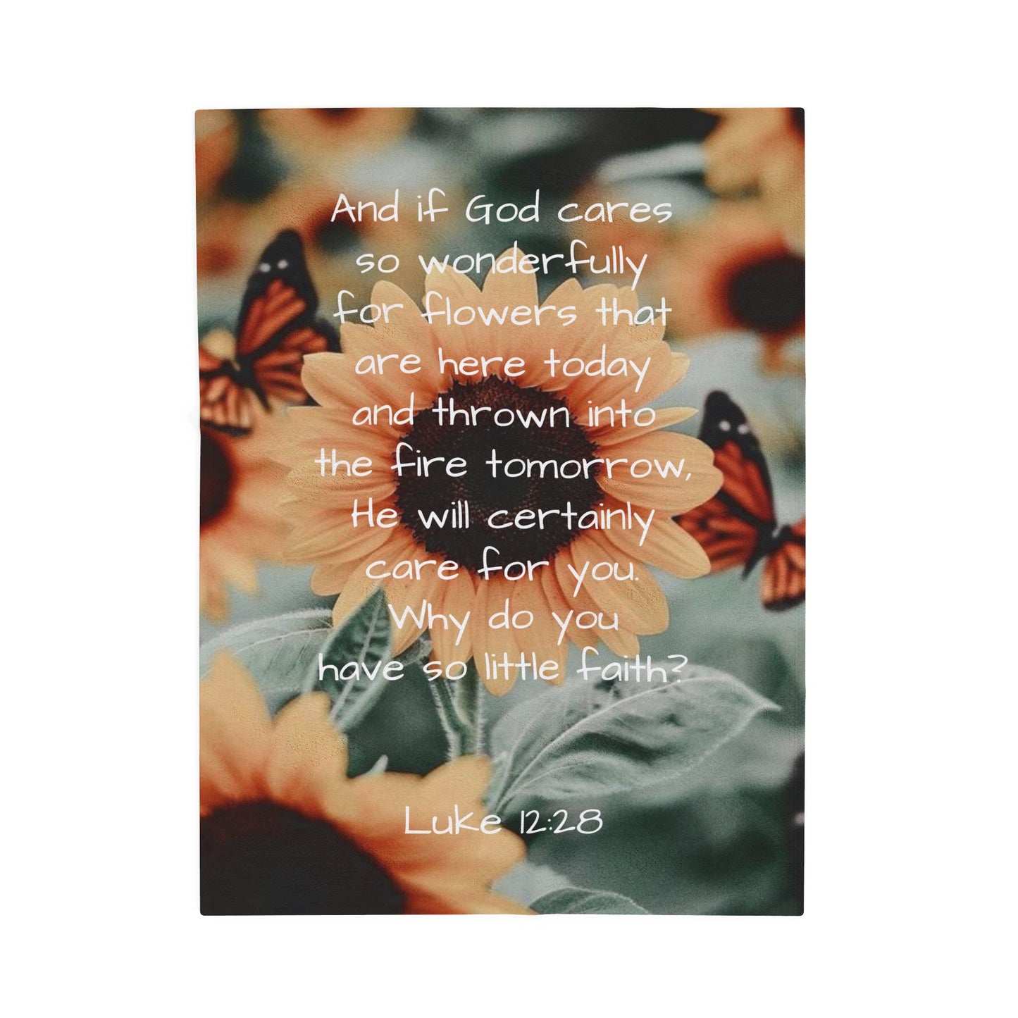 Velveteen Plush Blanket - Luke 12:28