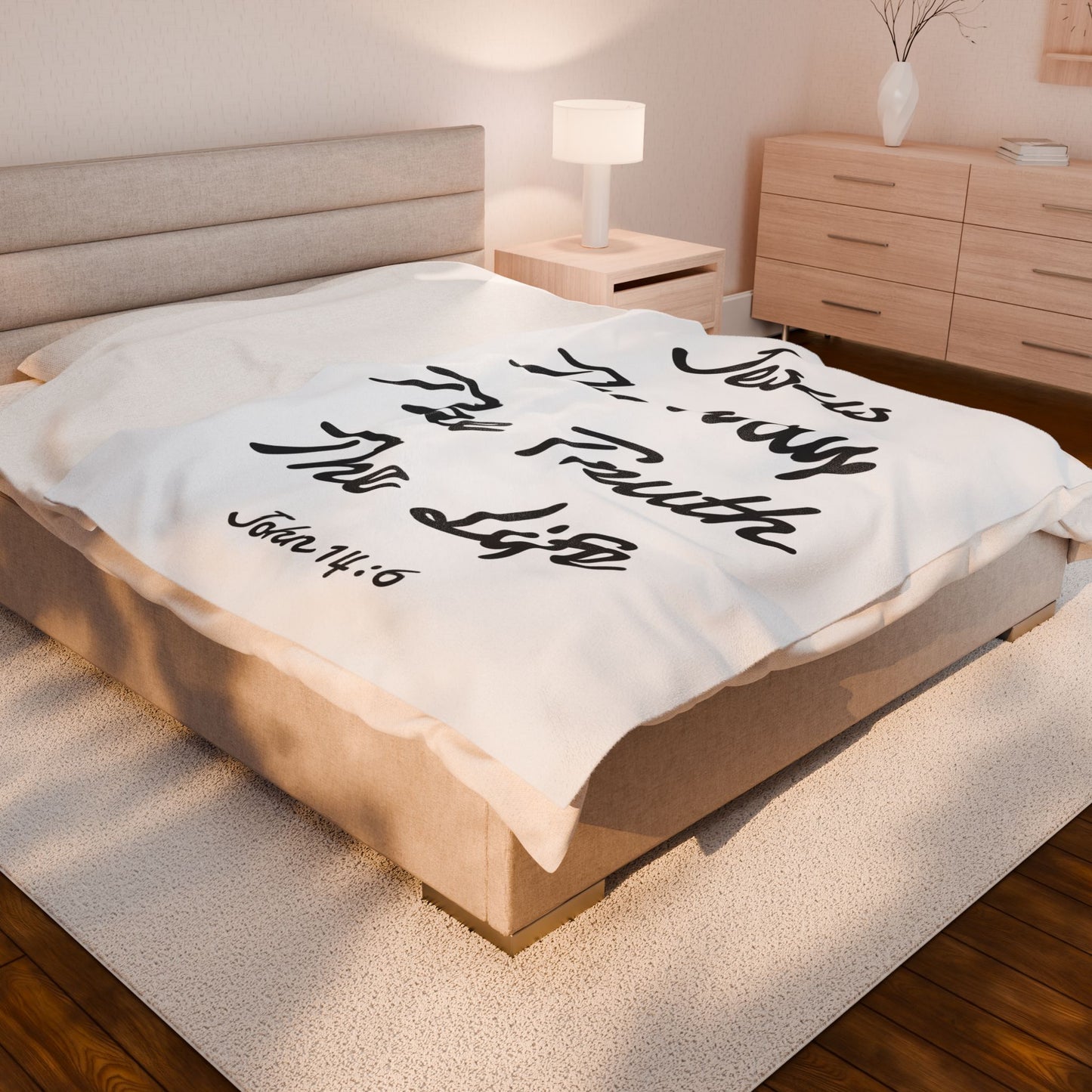 Velveteen Plush Blanket - John 14:6