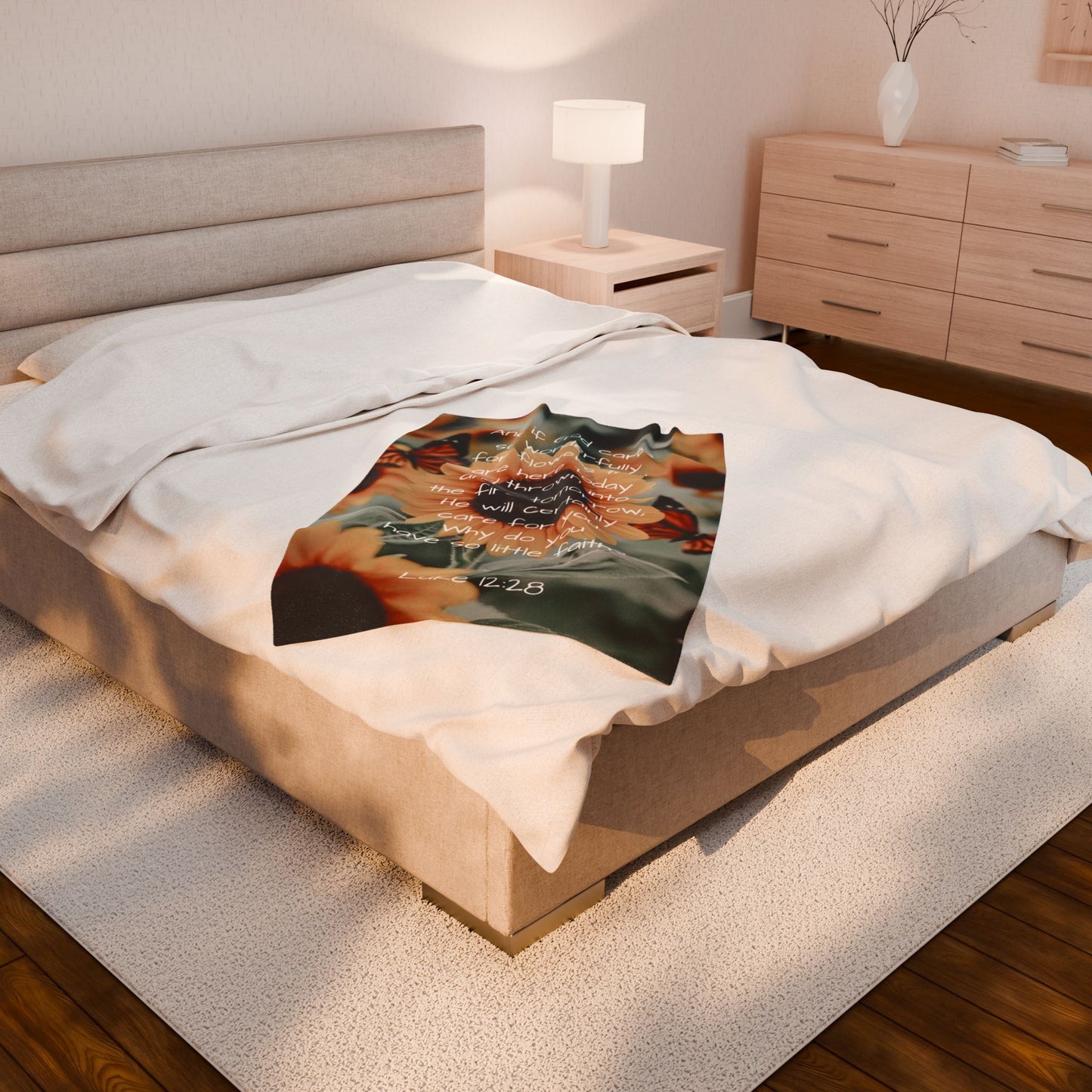 Velveteen Plush Blanket - Luke 12:28