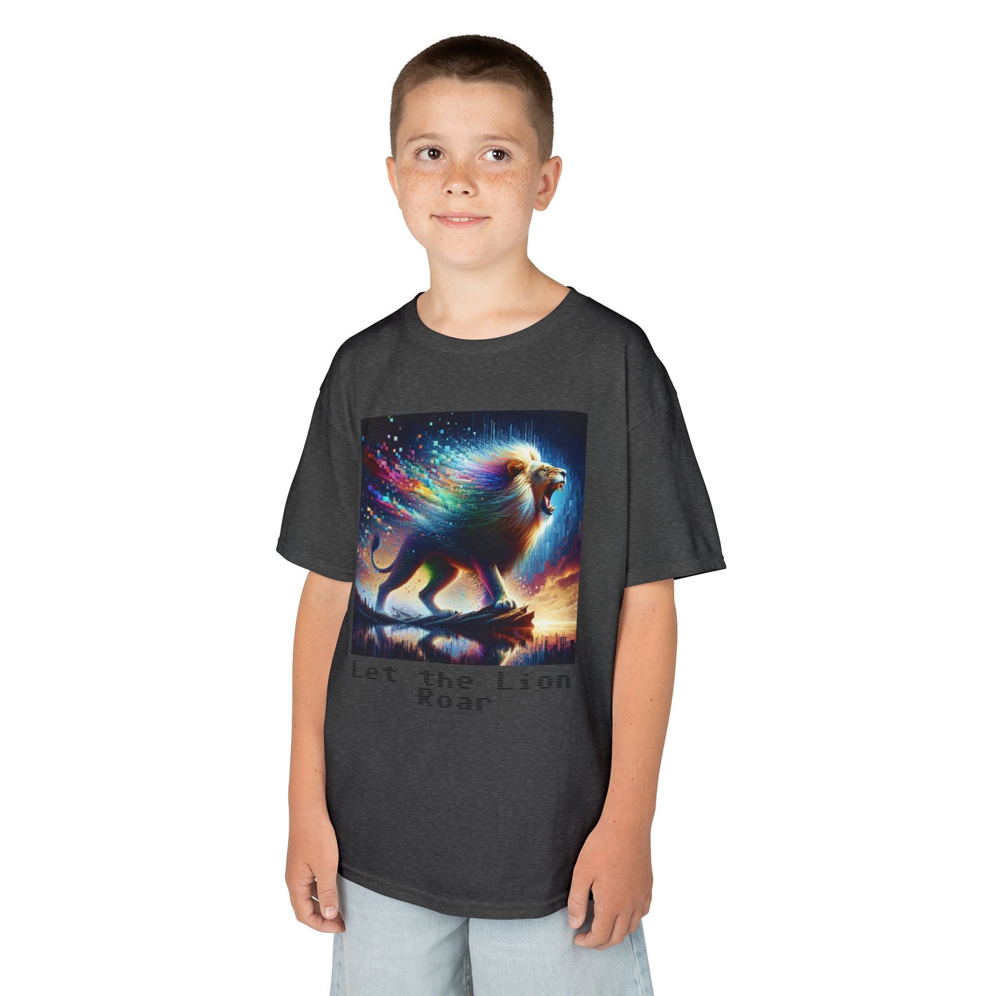 Kids Heavy Cotton™ Tee - Let the lion roar