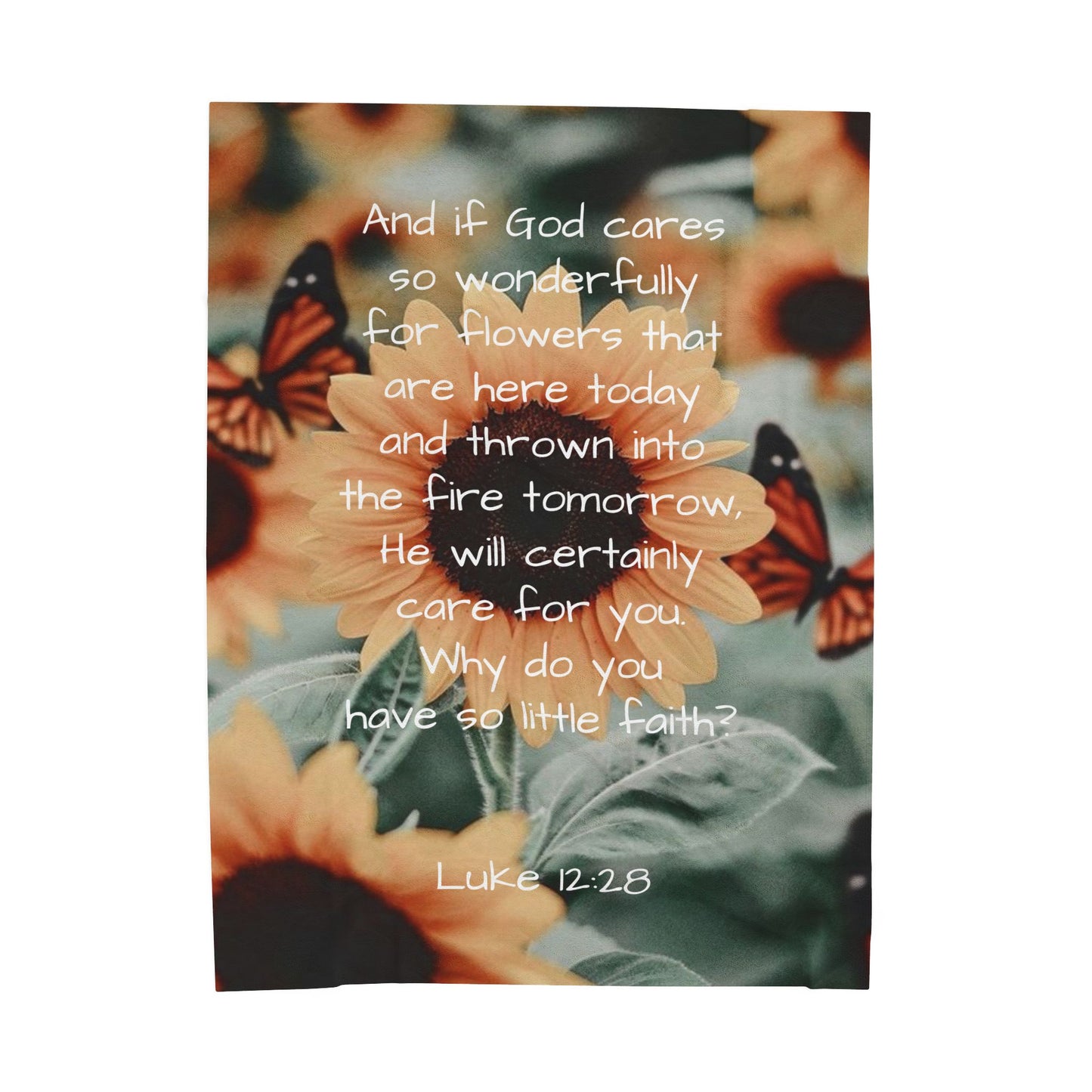 Velveteen Plush Blanket - Luke 12:28