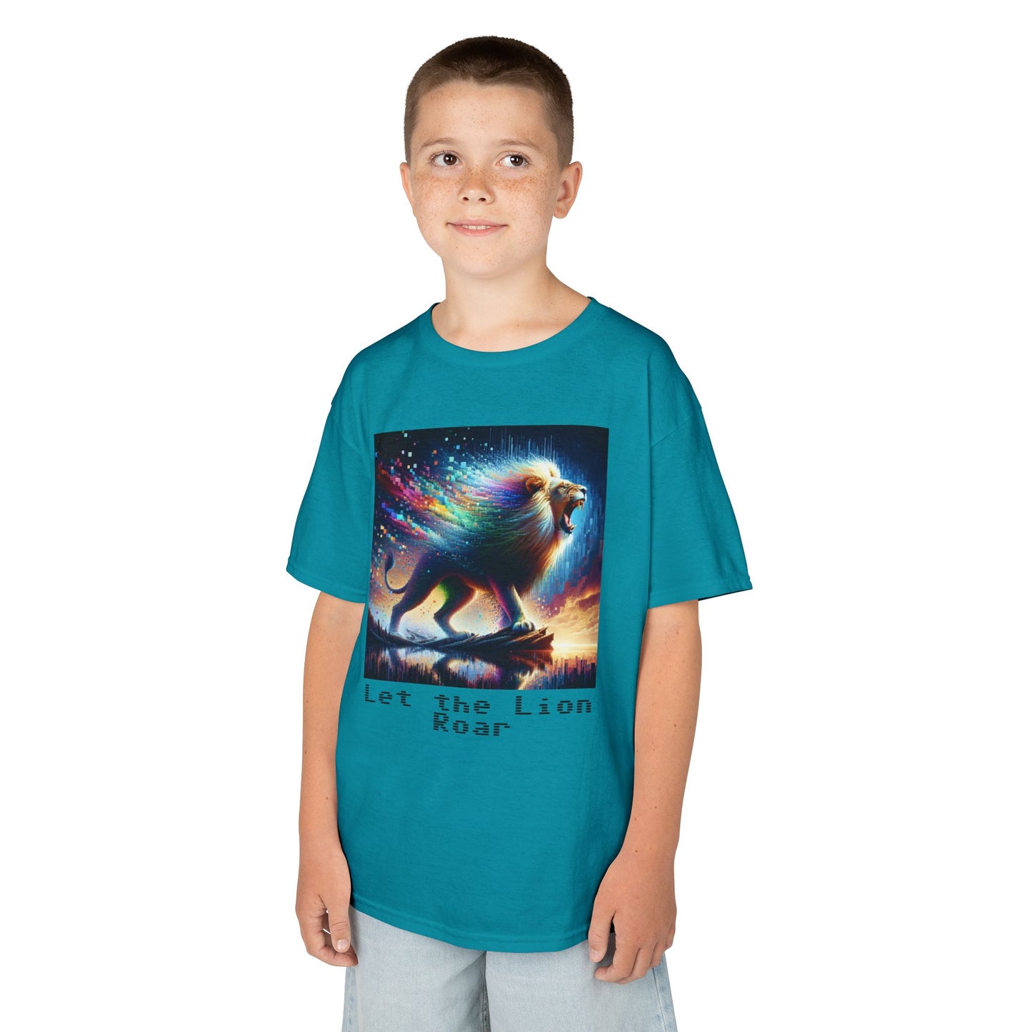 Kids Heavy Cotton™ Tee - Let the lion roar