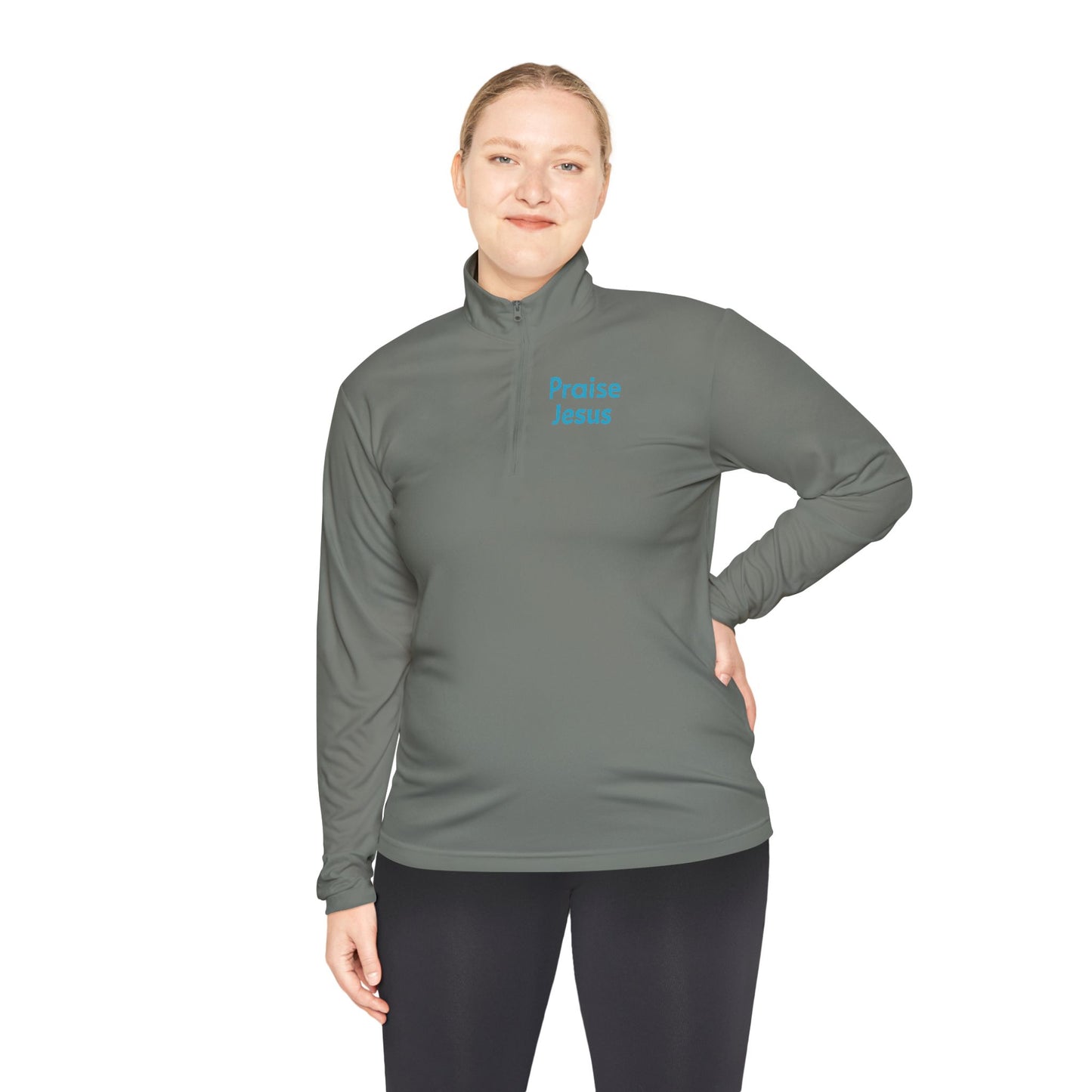 Unisex Quarter-Zip Pullover - Praise Jesus