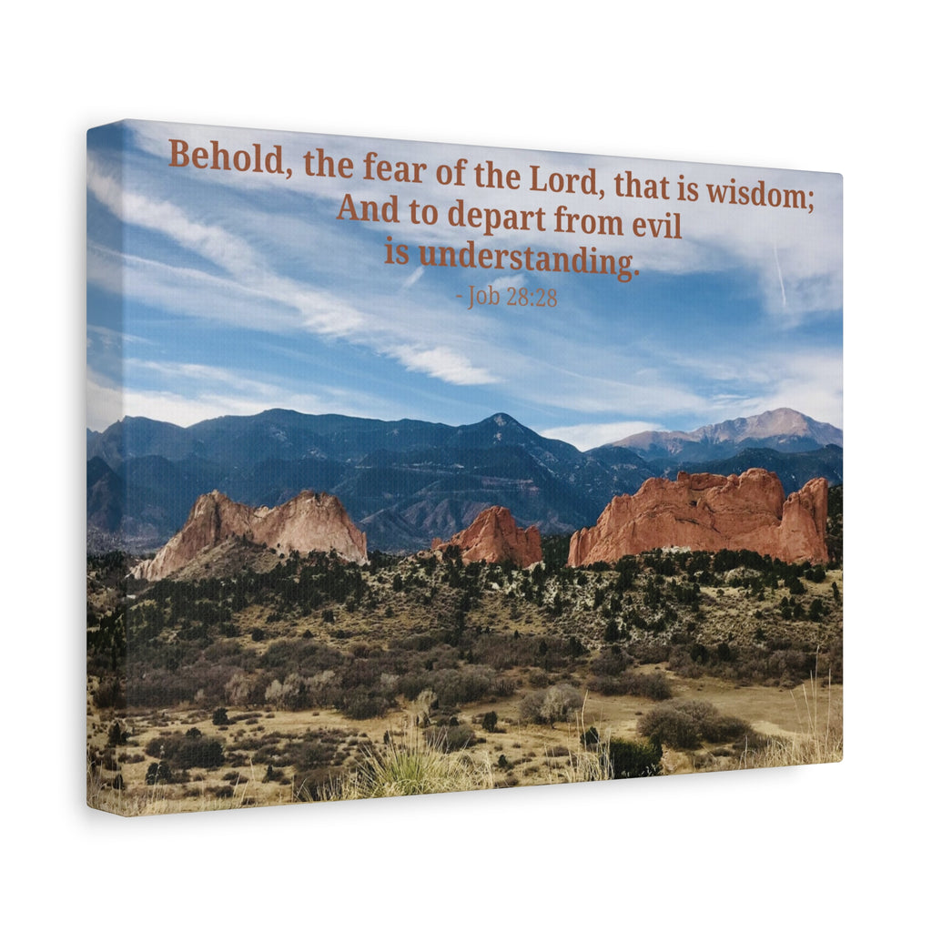 Job 28:28 - Framed Canvas Wall Art