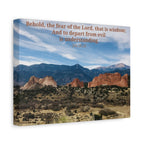 Job 28:28 - Framed Canvas Wall Art