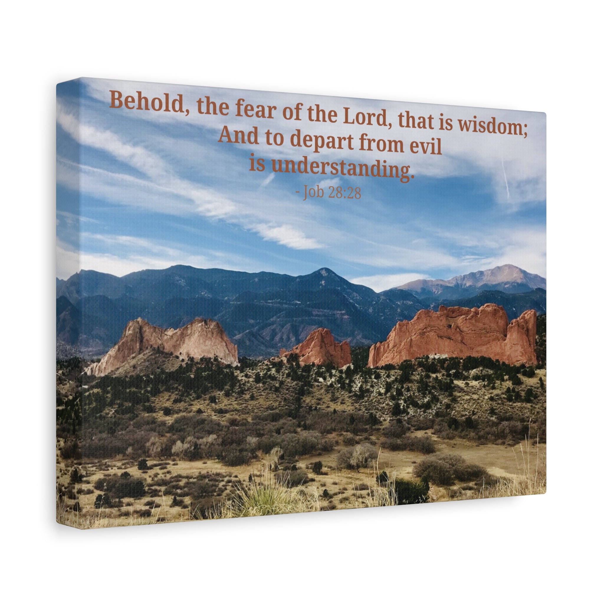Job 28:28 - Framed Canvas Wall Art