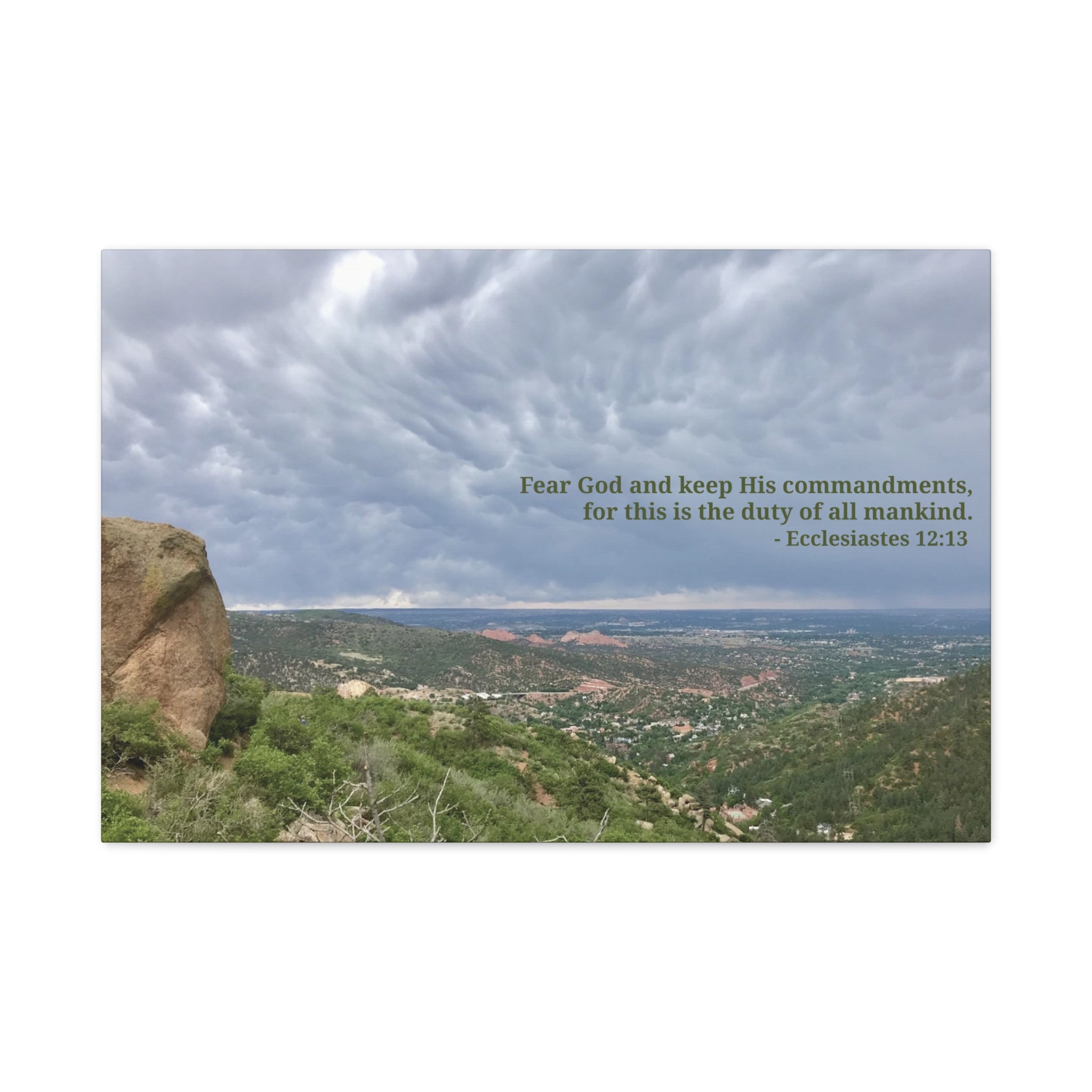 Ecclesiastes 12:13 - Framed Canvas Wall Art