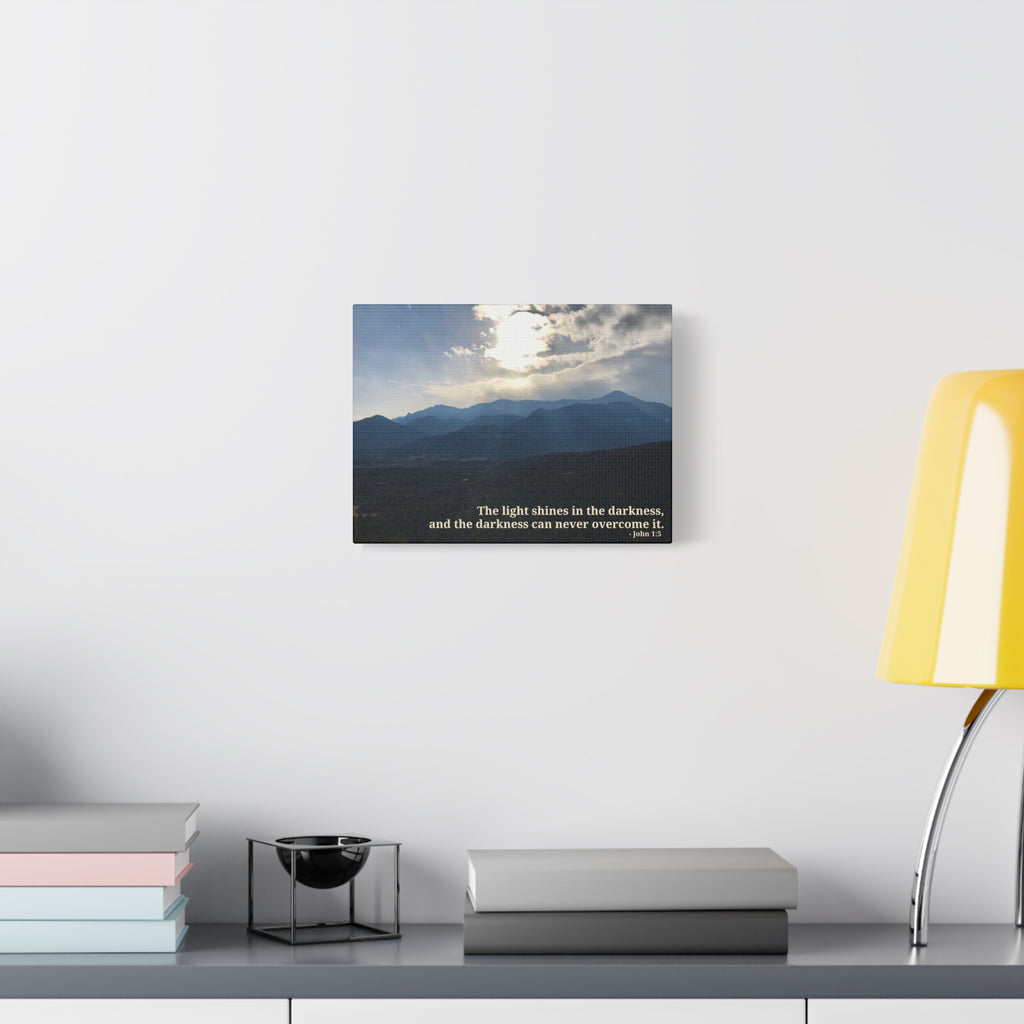 John 1:5 - Framed Canvas Wall Art