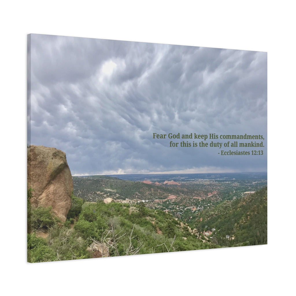 Ecclesiastes 12:13 - Framed Canvas Wall Art