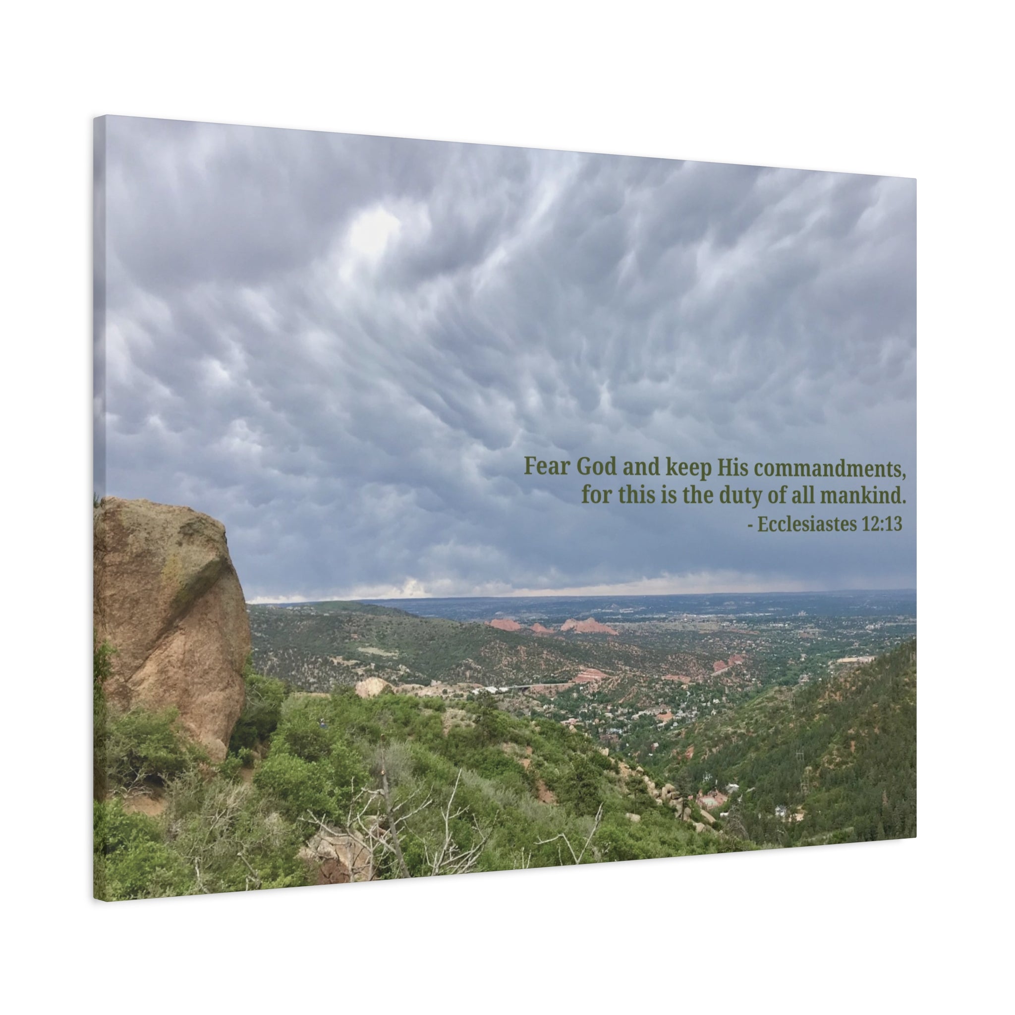 Ecclesiastes 12:13 - Framed Canvas Wall Art