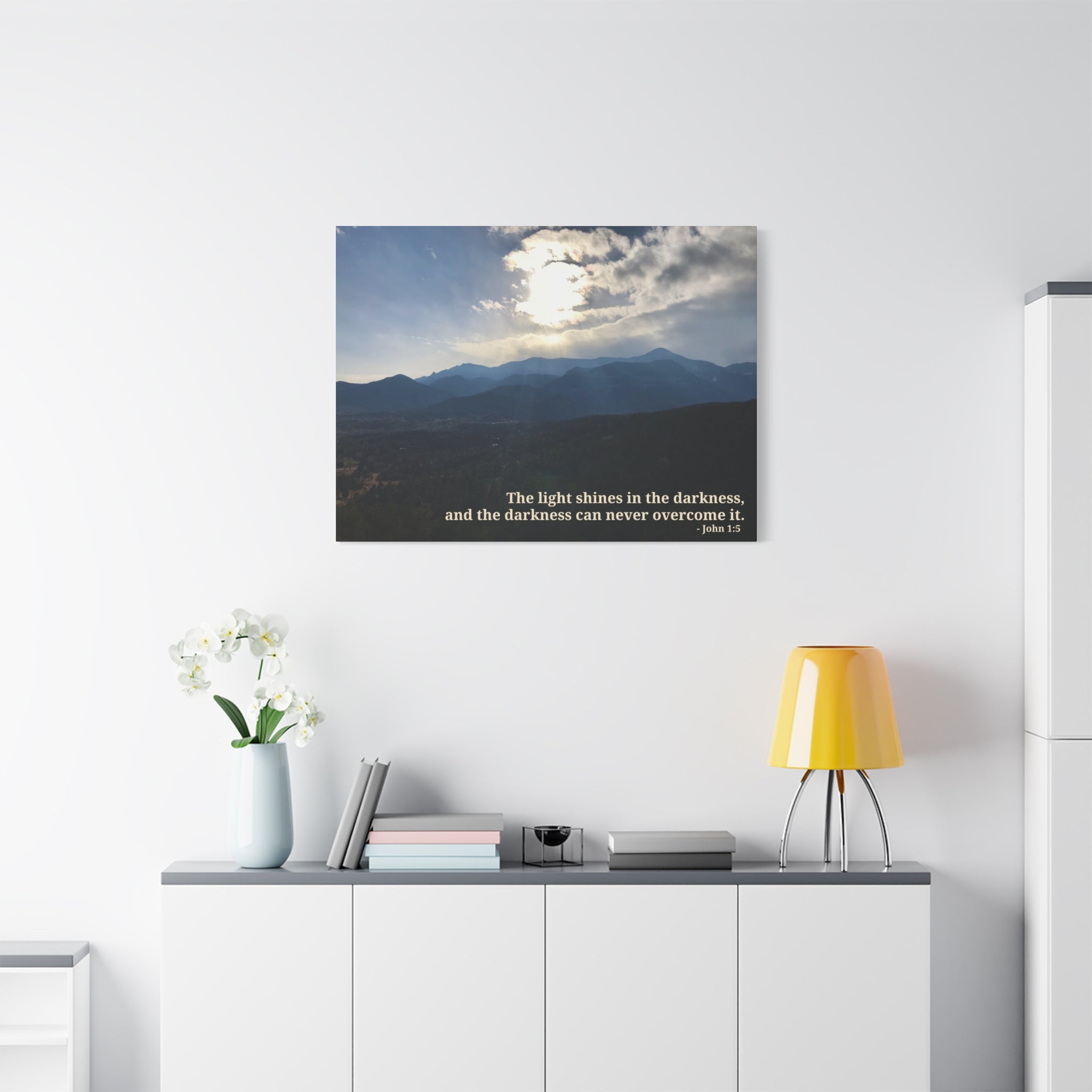 John 1:5 - Framed Canvas Wall Art