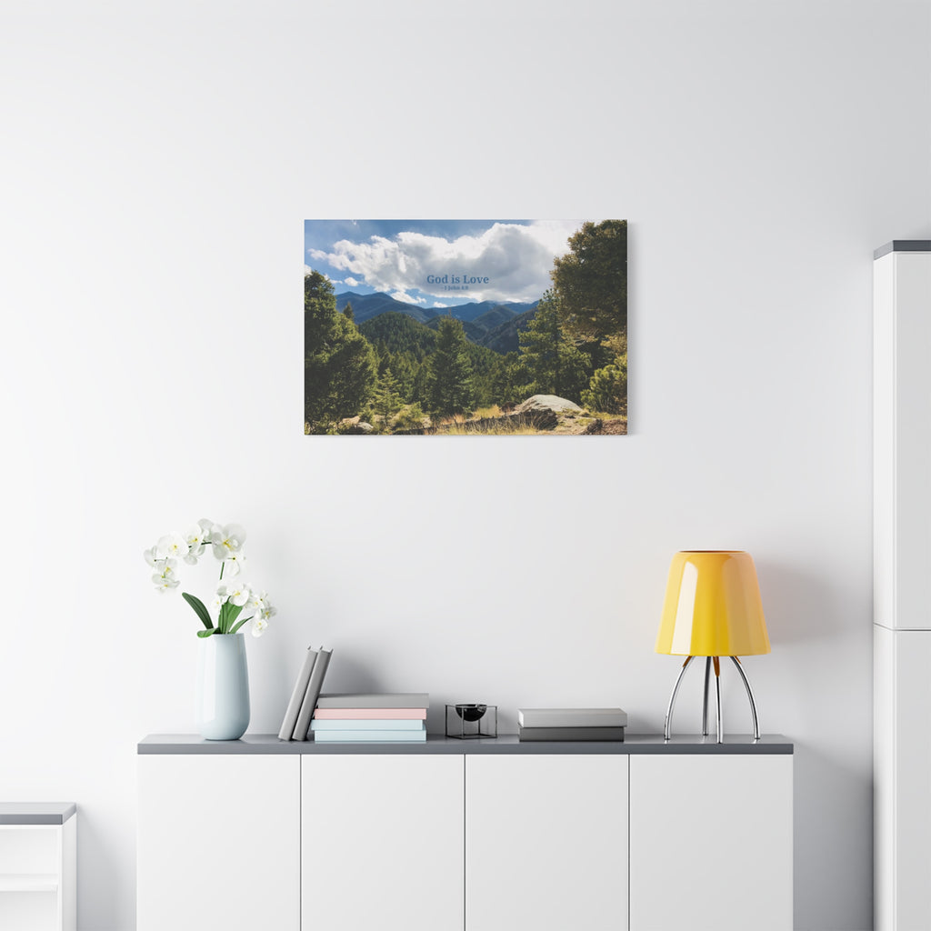 1 John 4:8 - Framed Canvas Wall Art