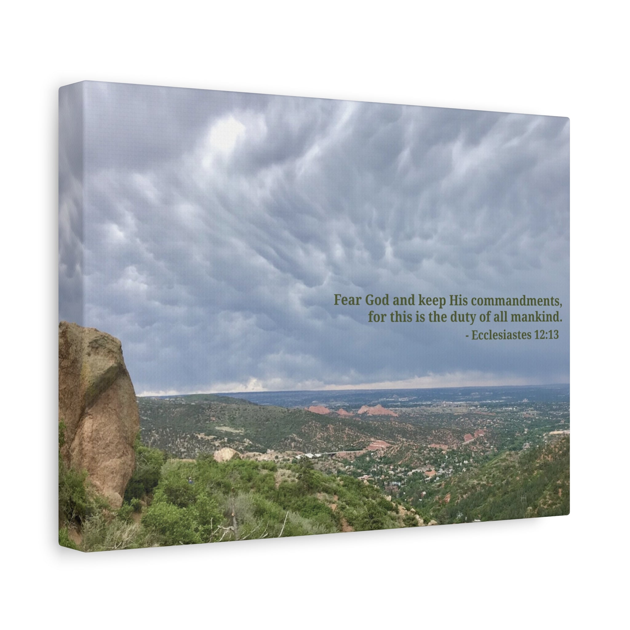 Ecclesiastes 12:13 - Framed Canvas Wall Art
