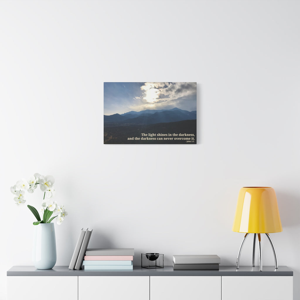 John 1:5 - Framed Canvas Wall Art