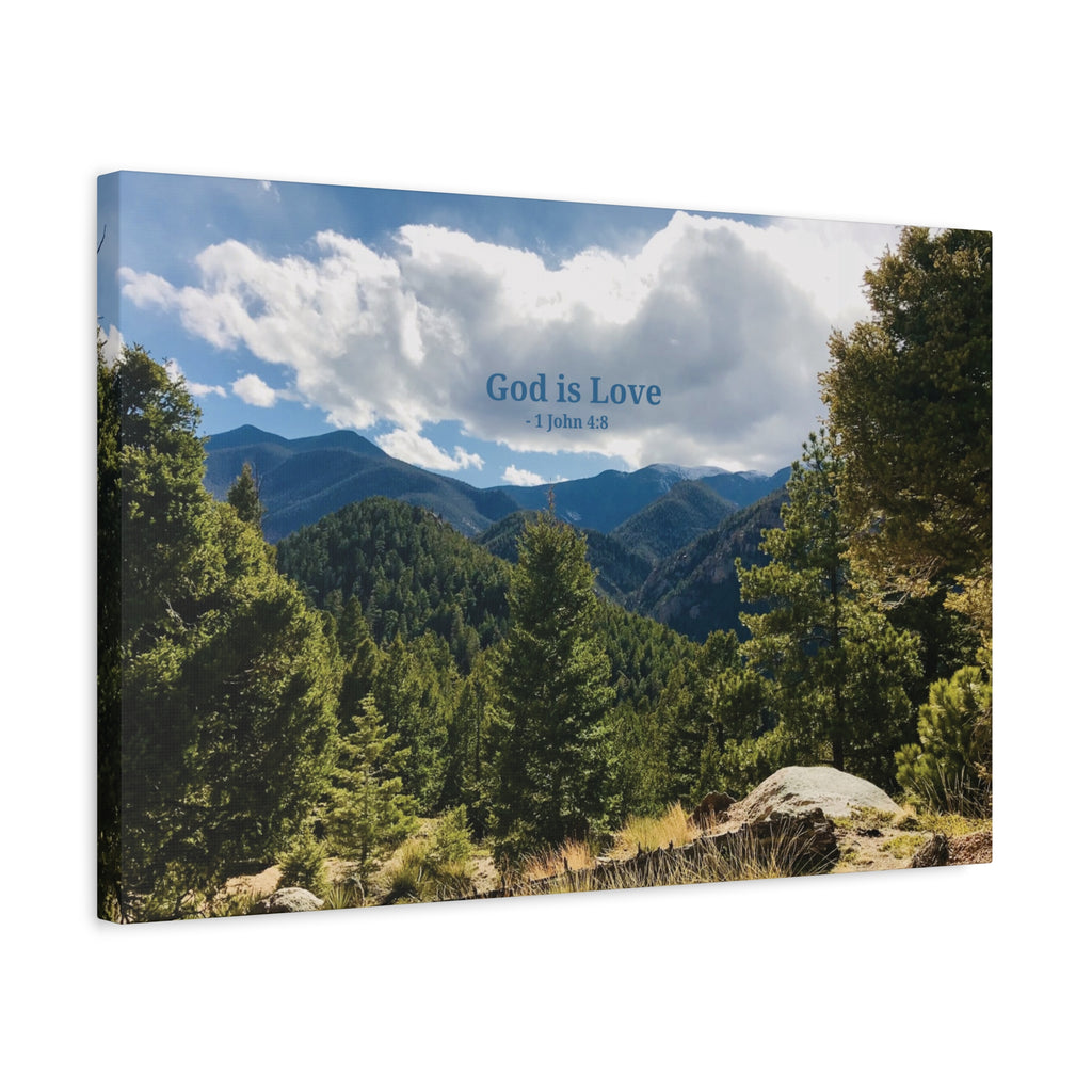 1 John 4:8 - Framed Canvas Wall Art