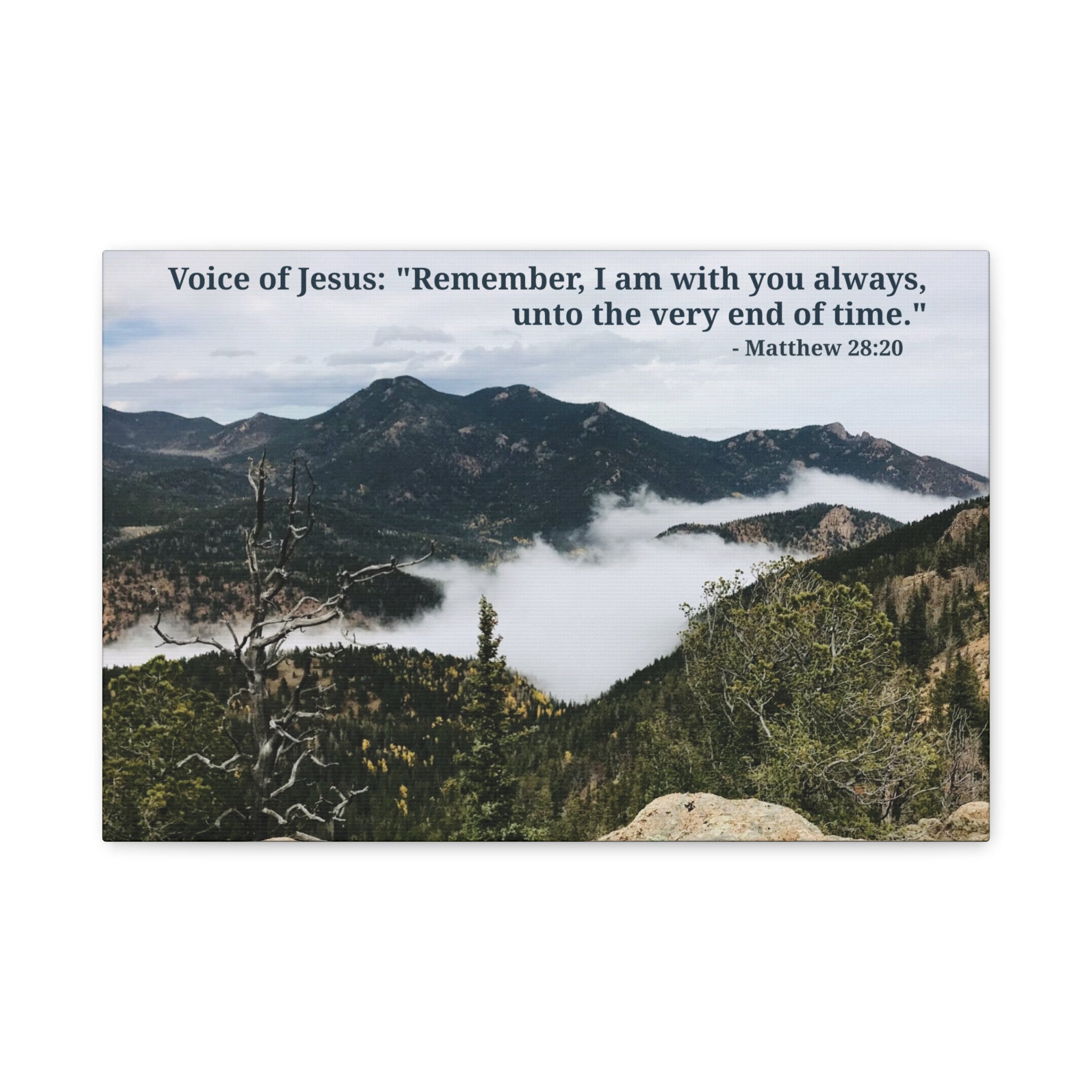 Matthew 28:20 - Framed Canvas Wall Art