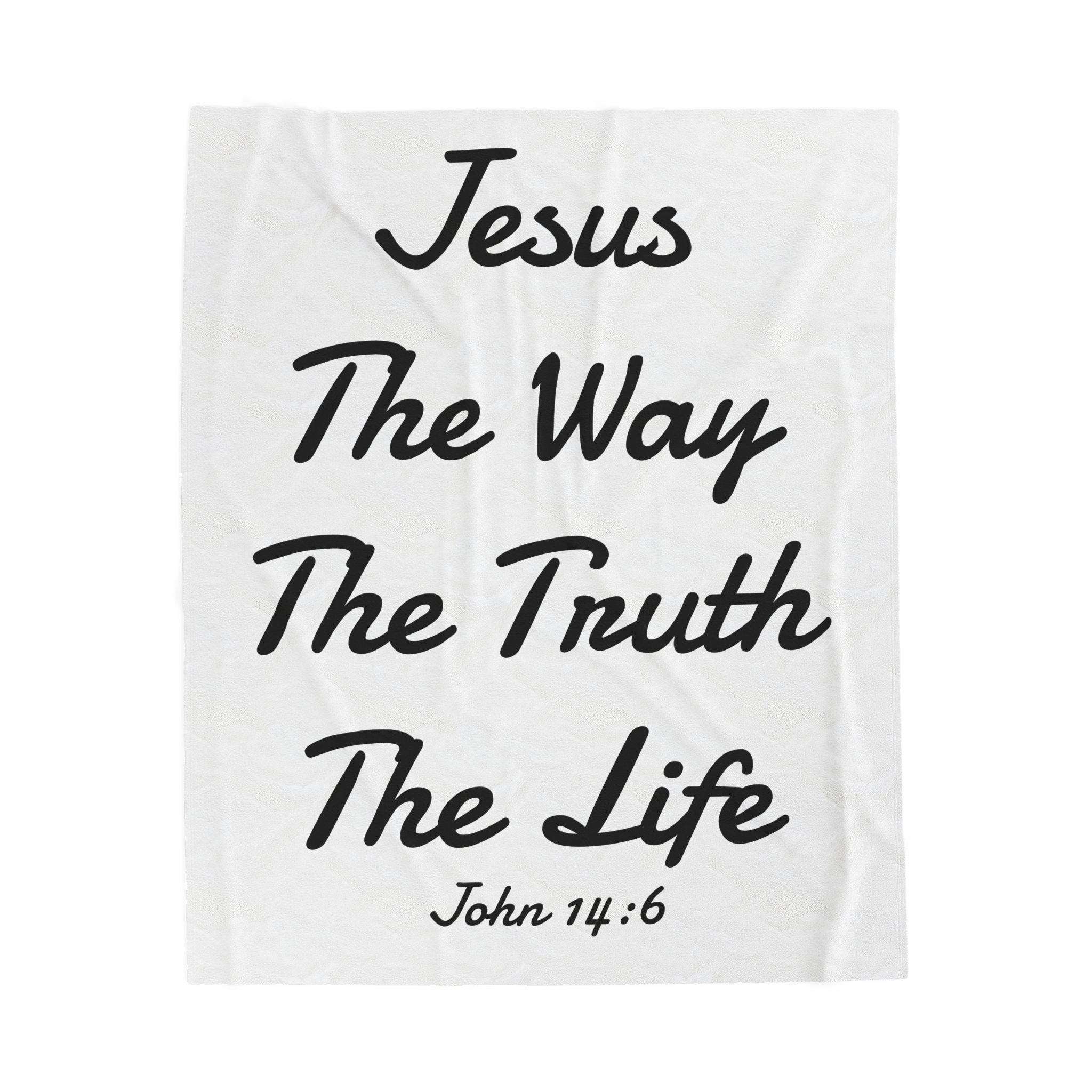 Velveteen Plush Blanket - John 14:6