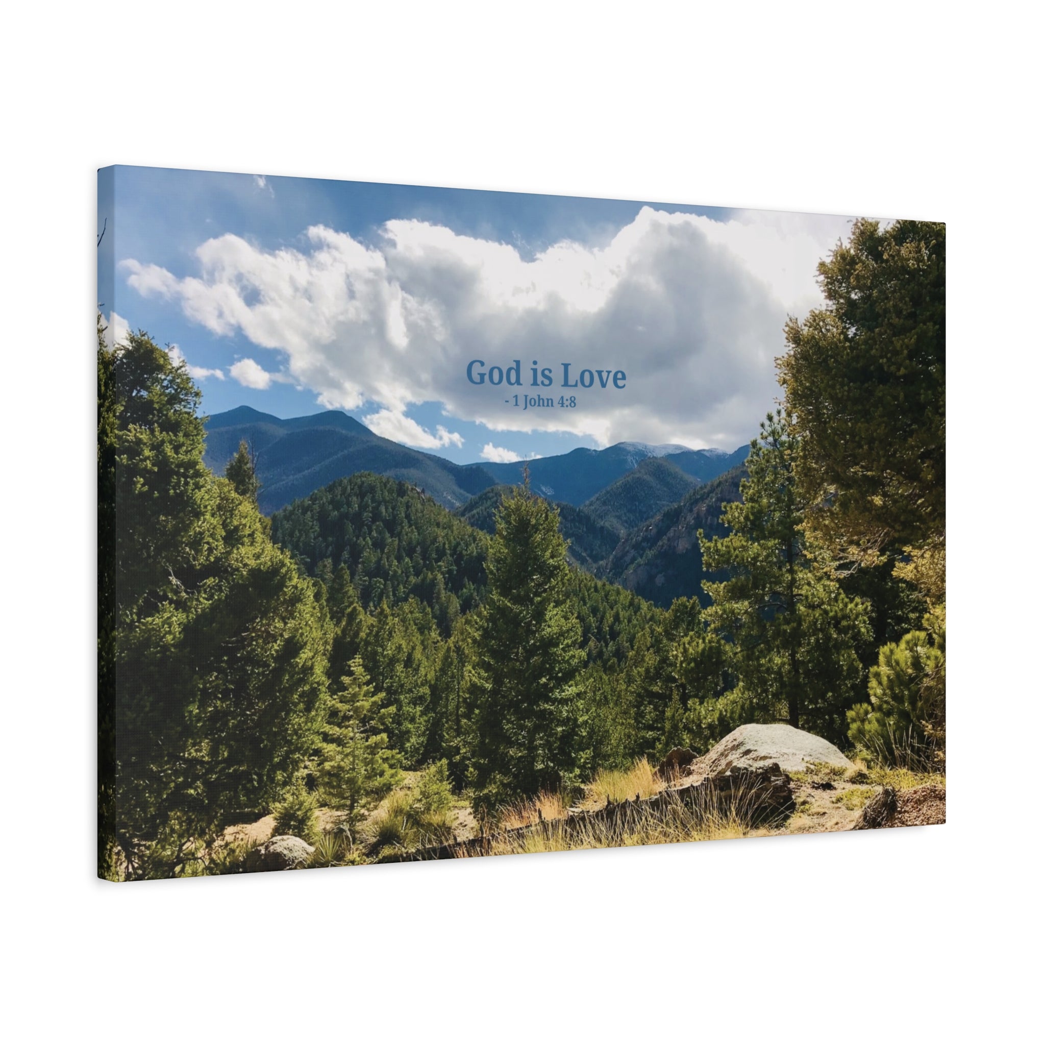 1 John 4:8 - Framed Canvas Wall Art