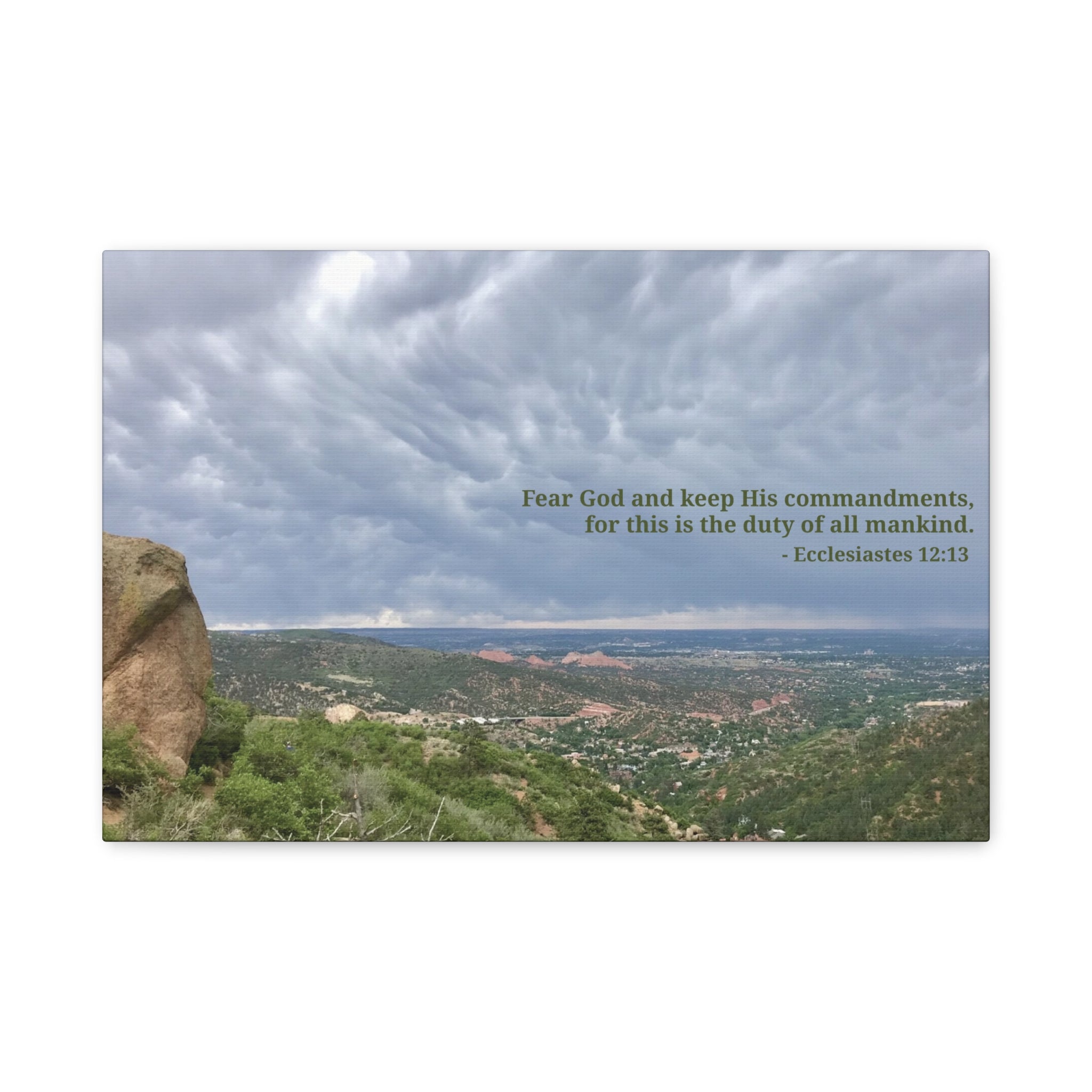Ecclesiastes 12:13 - Framed Canvas Wall Art