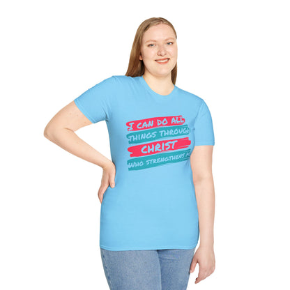 Unisex Softstyle T-Shirt - All things through Christ