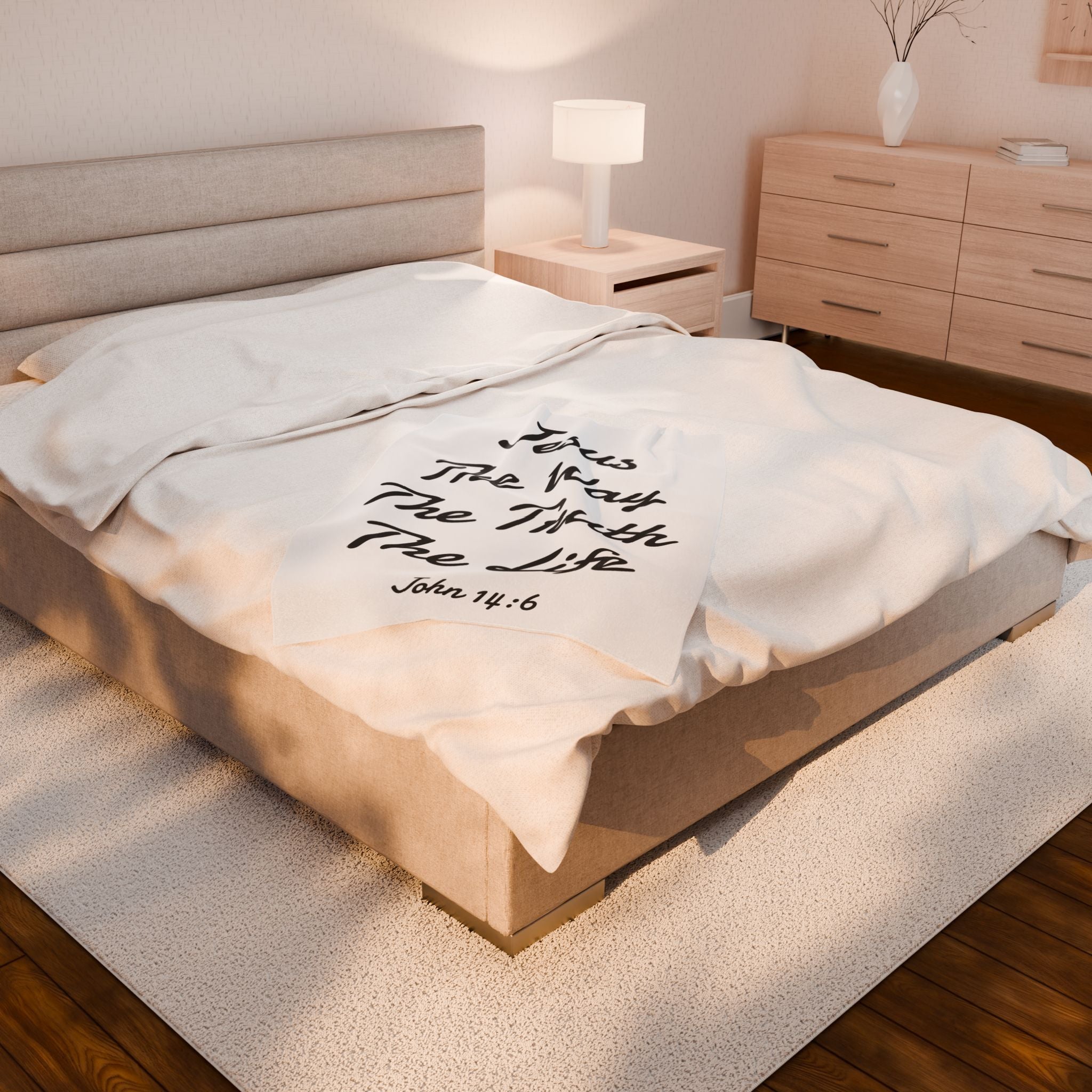 Velveteen Plush Blanket - John 14:6