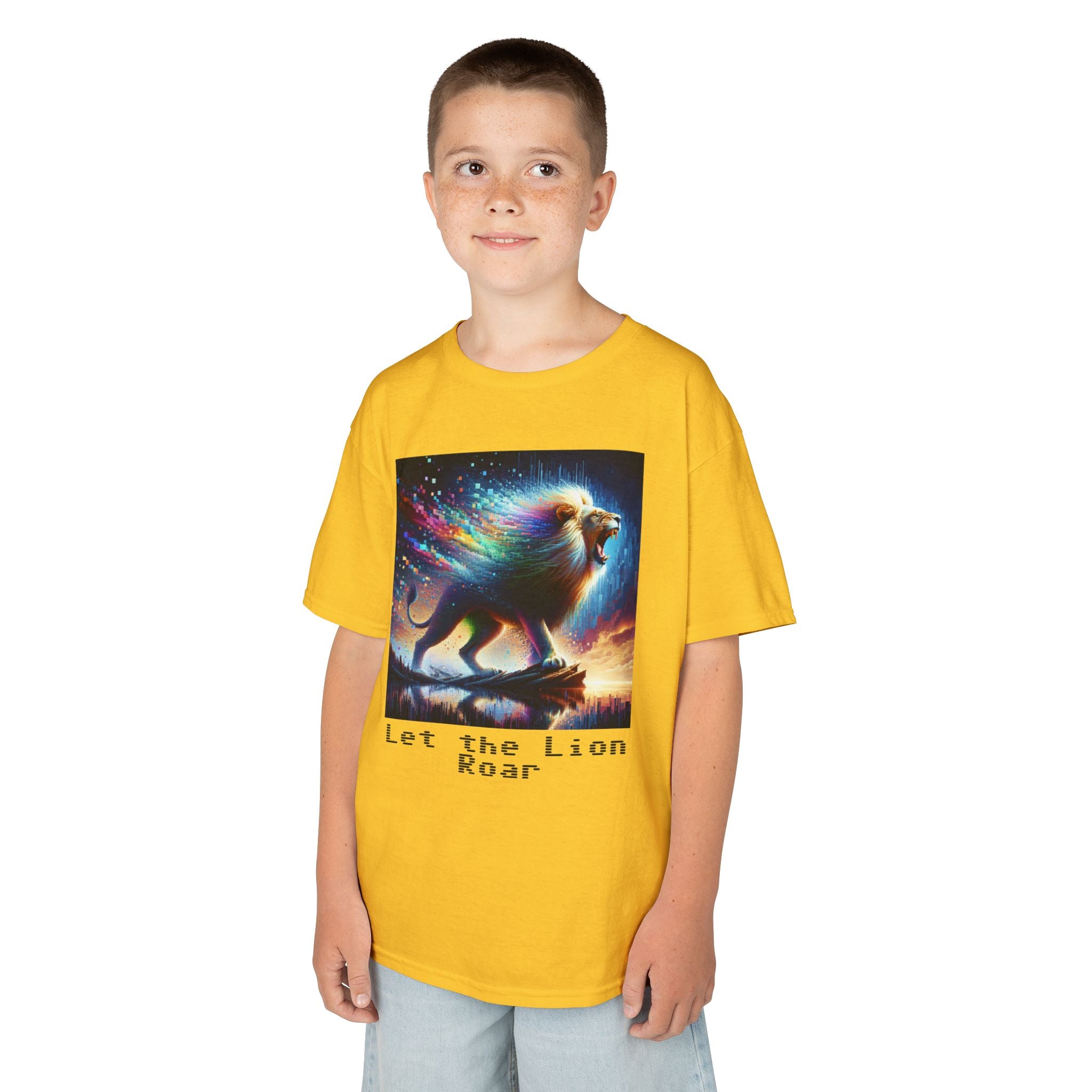 Kids Heavy Cotton™ Tee - Let the lion roar