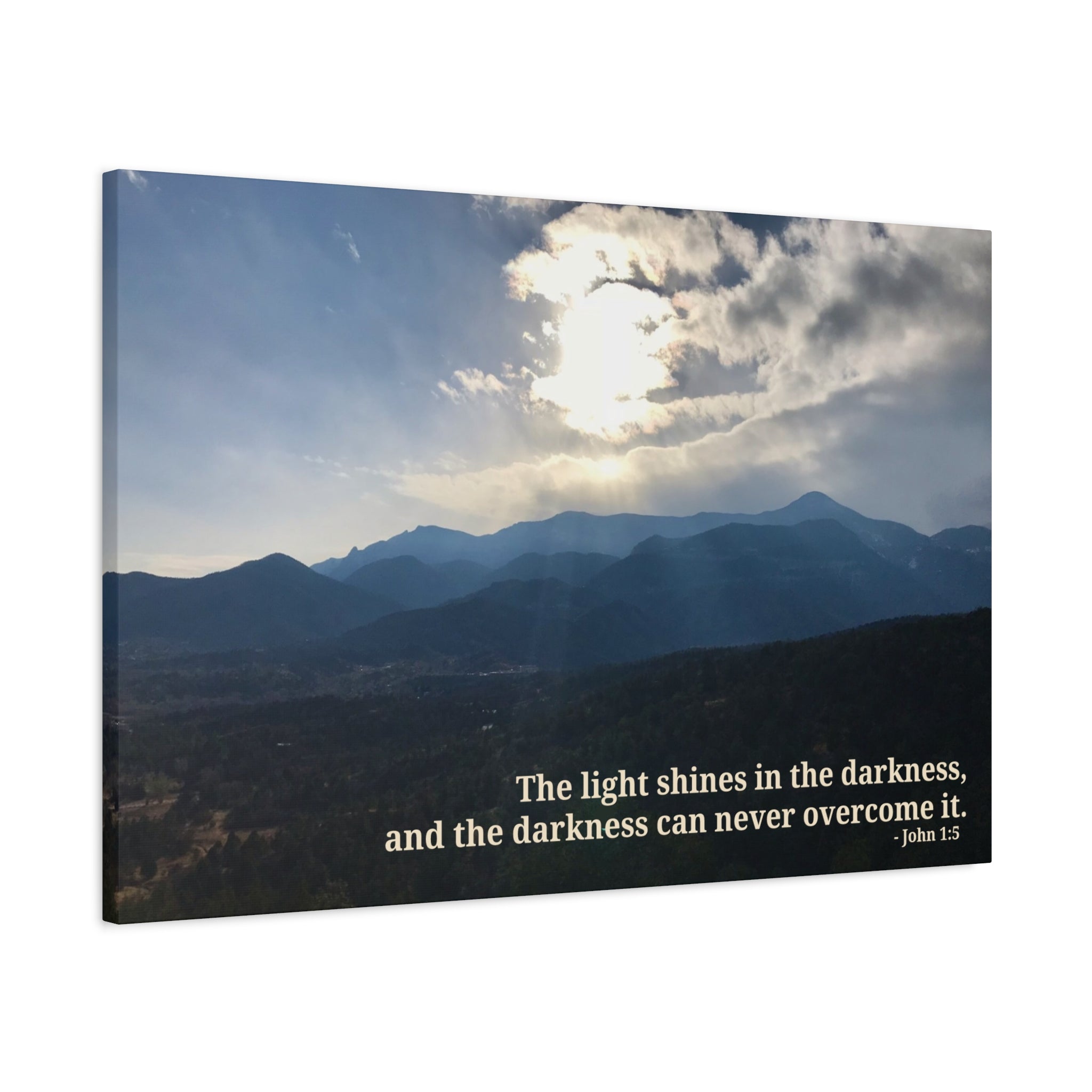 John 1:5 - Framed Canvas Wall Art