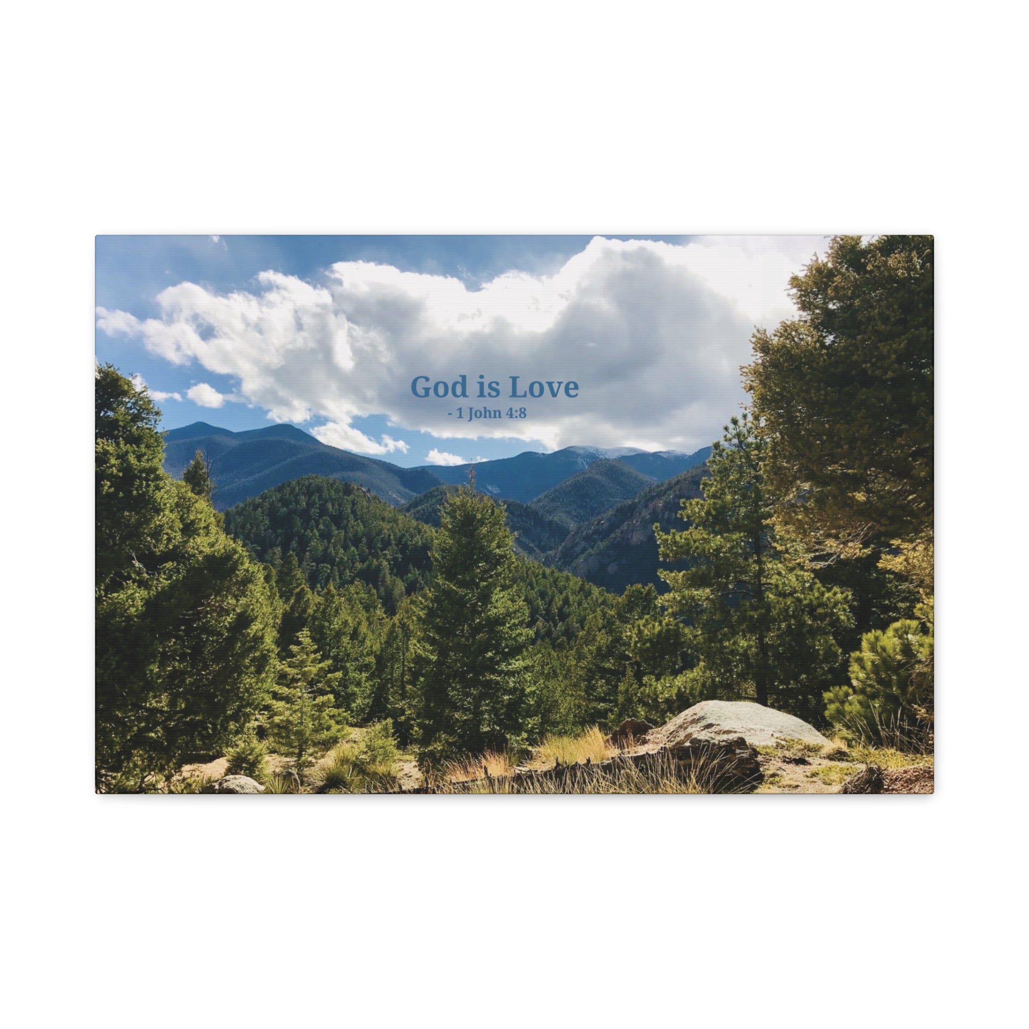 1 John 4:8 - Framed Canvas Wall Art