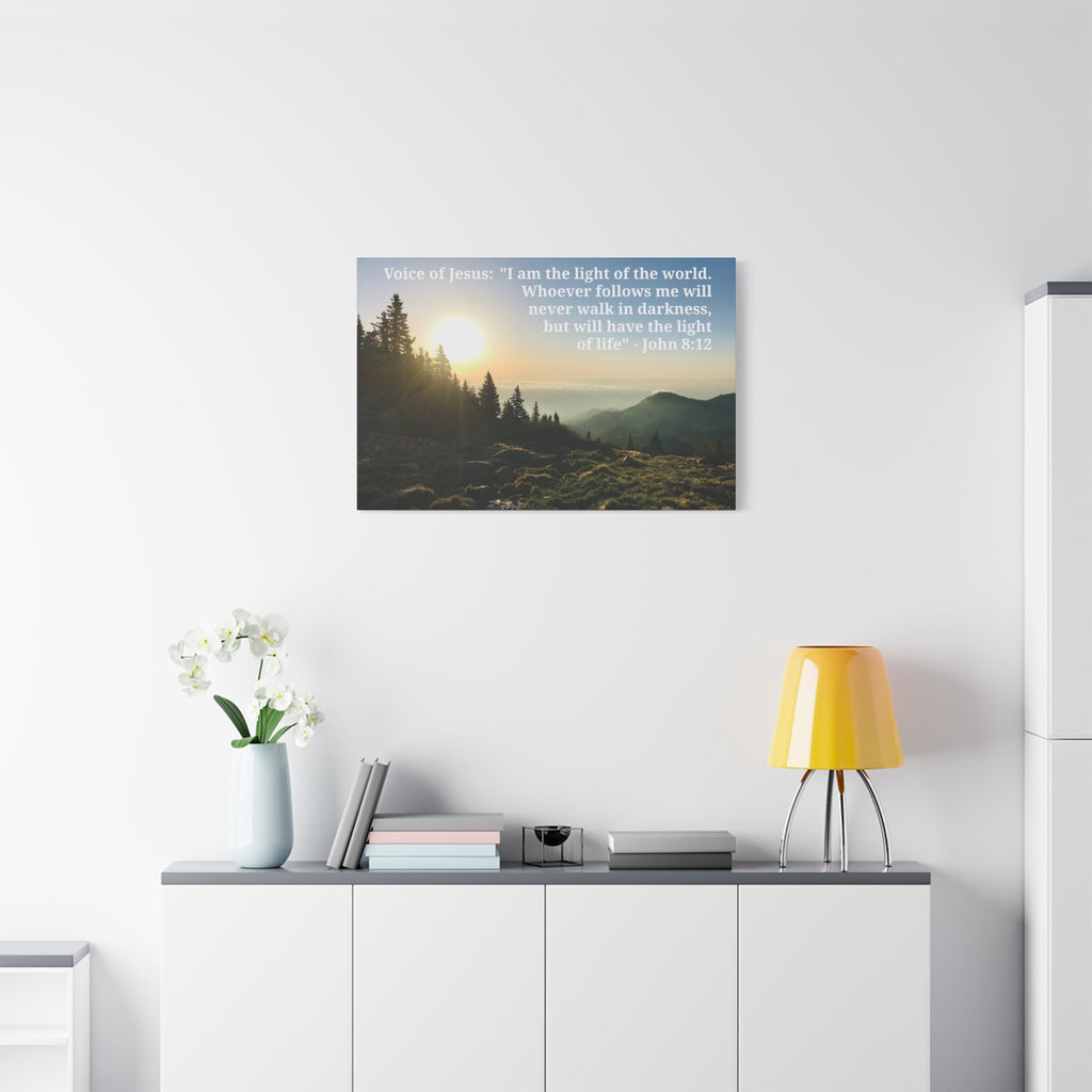 John 8:12 - Framed Canvas Wall Art