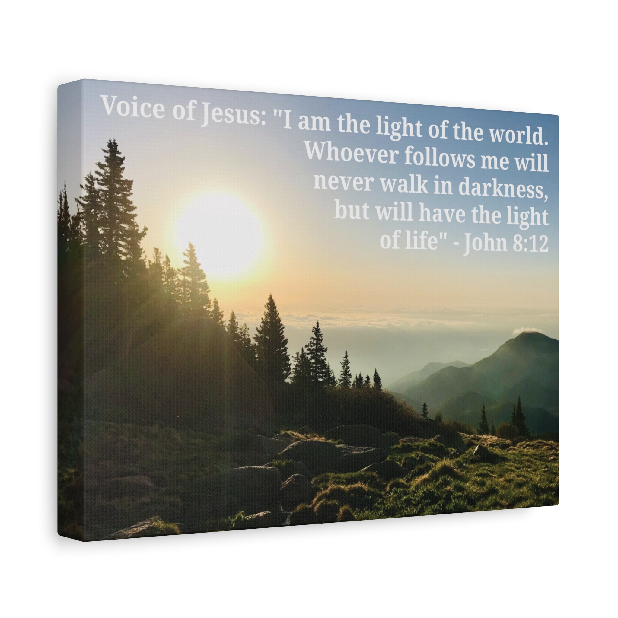 John 8:12 - Framed Canvas Wall Art