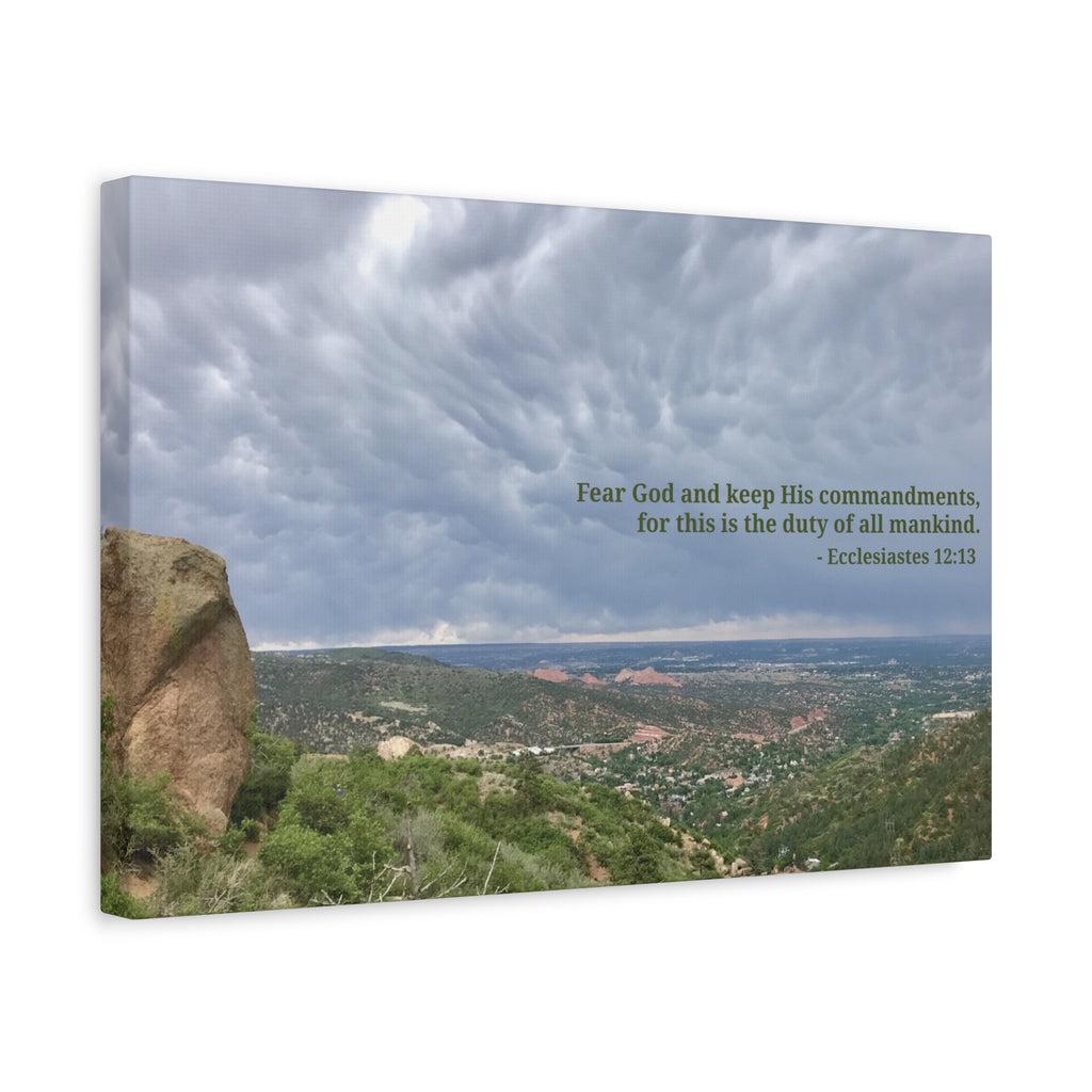 Ecclesiastes 12:13 - Framed Canvas Wall Art