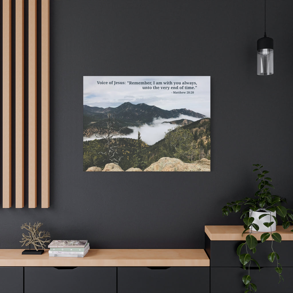 Matthew 28:20 - Framed Canvas Wall Art