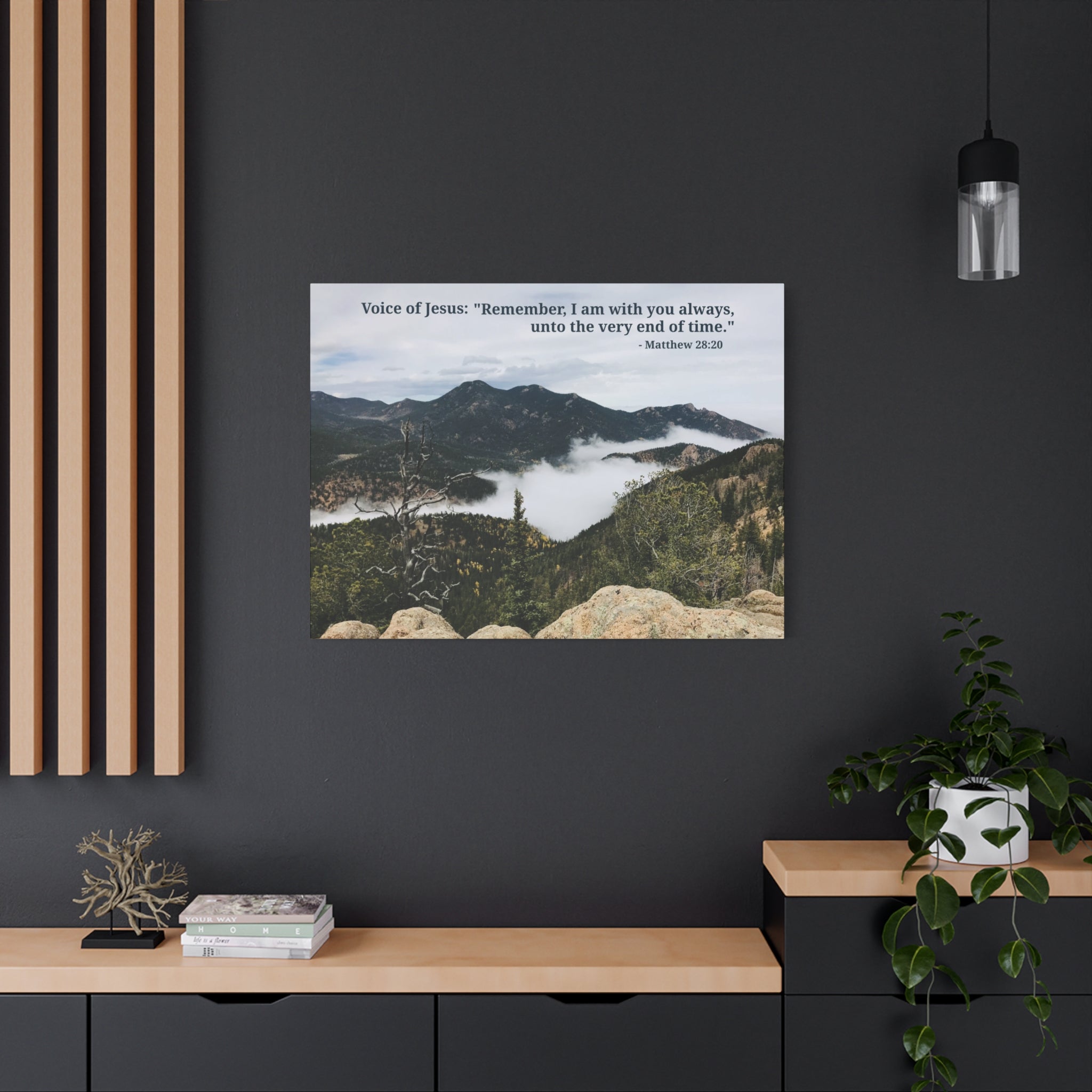 Matthew 28:20 - Framed Canvas Wall Art