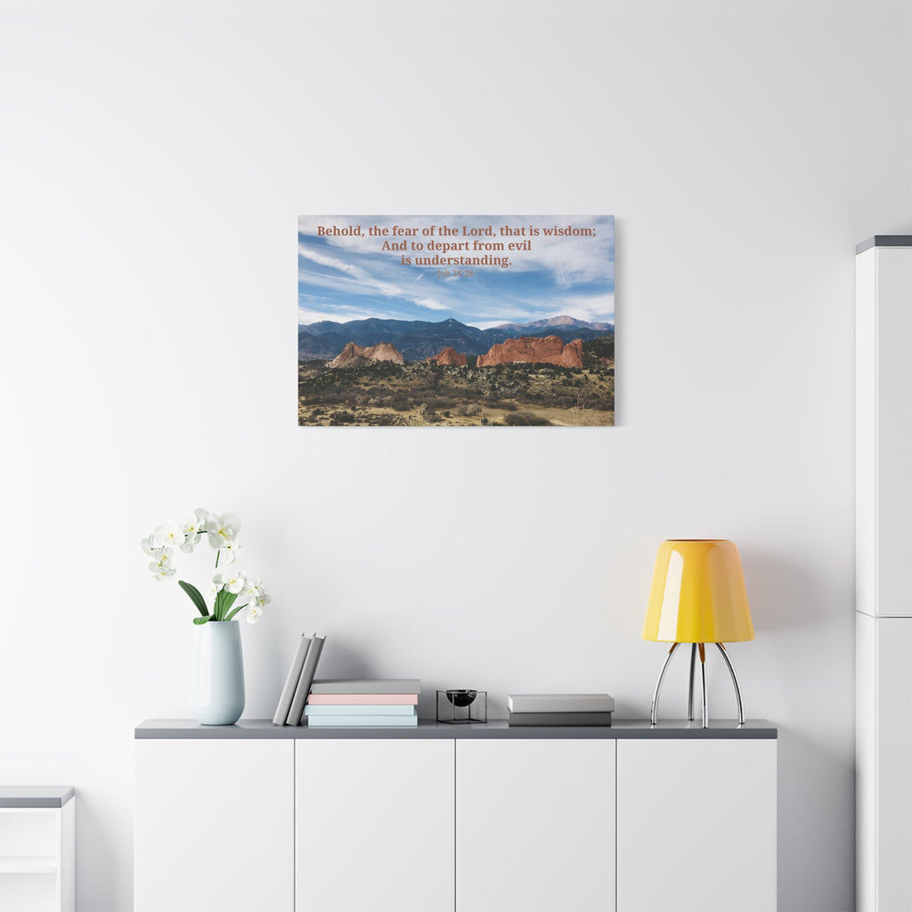 Job 28:28 - Framed Canvas Wall Art