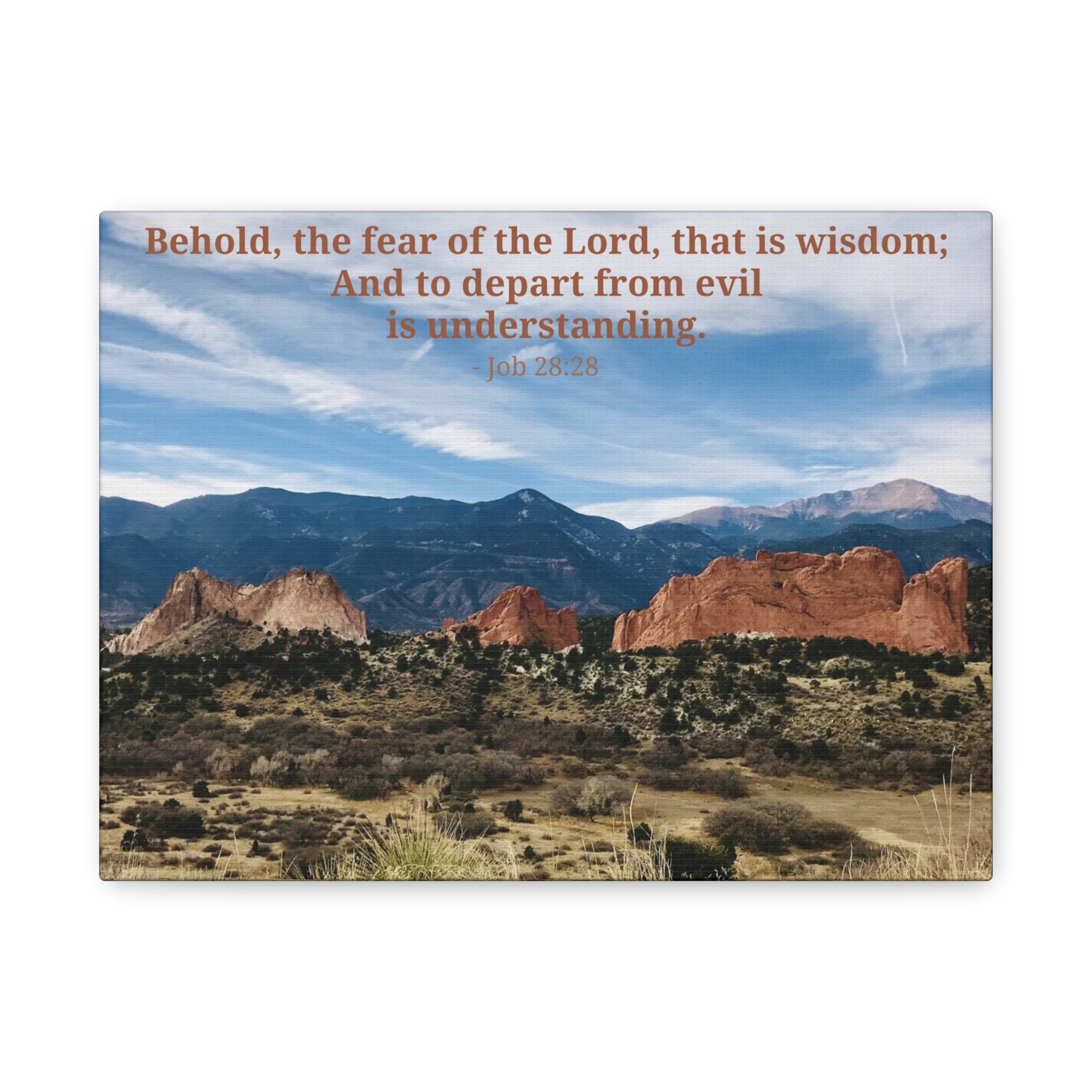 Job 28:28 - Framed Canvas Wall Art