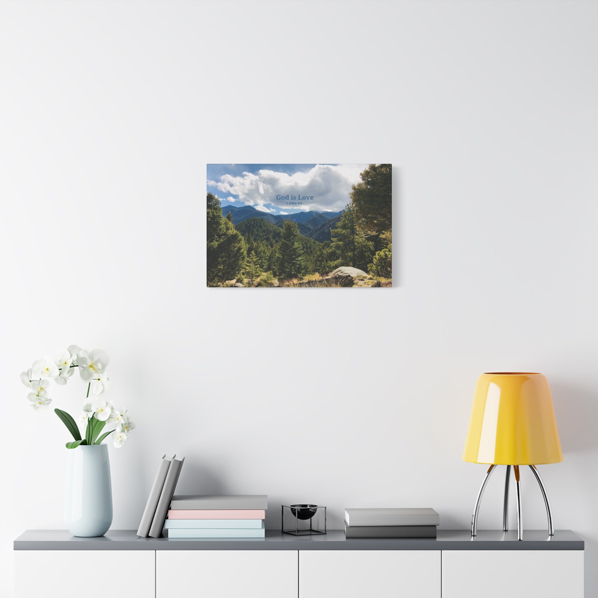 1 John 4:8 - Framed Canvas Wall Art