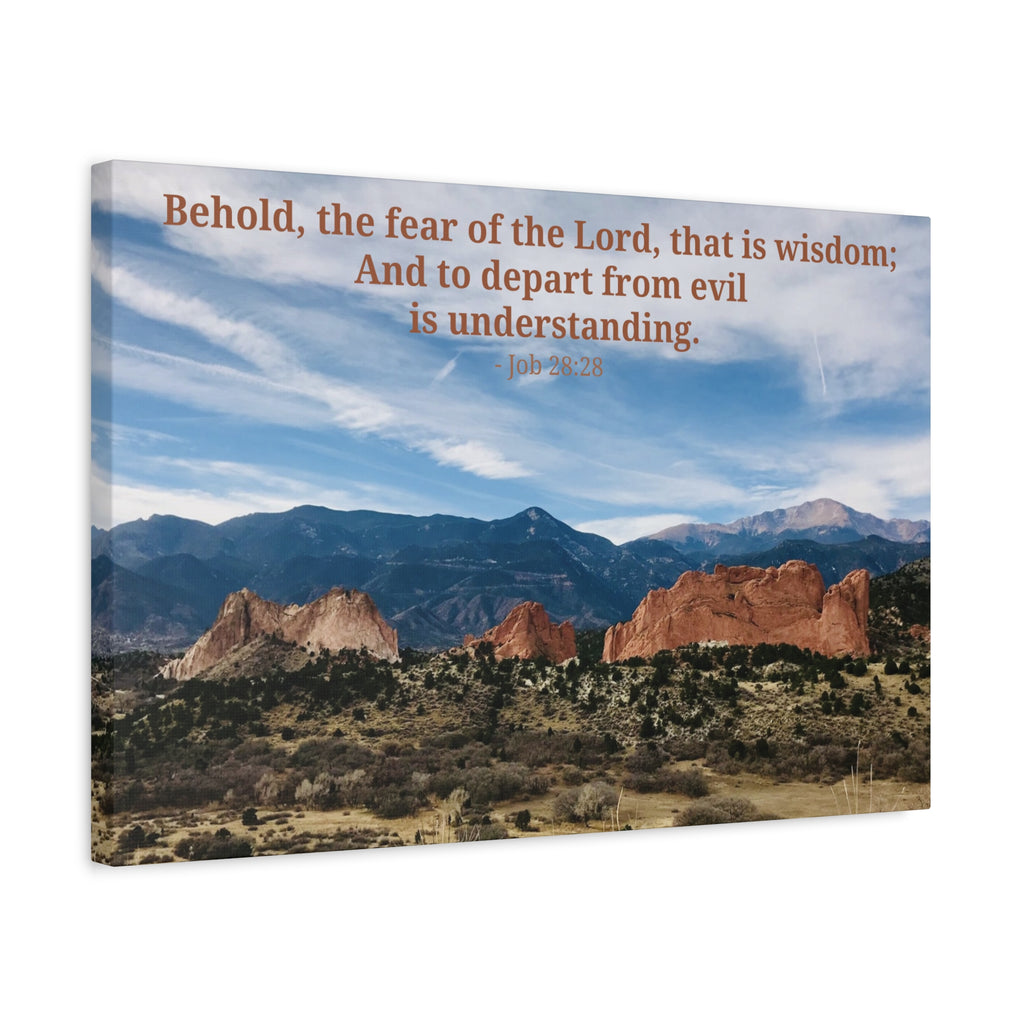 Job 28:28 - Framed Canvas Wall Art
